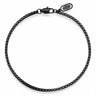 Kennett Box Chain Bracelet 2mm Black - stainless steel bracelet with black IP-plated round box chain