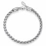 Kennett Wheat Chain Bracelet 5mm Silver - stainless steel bracelet with woven wheat chain design