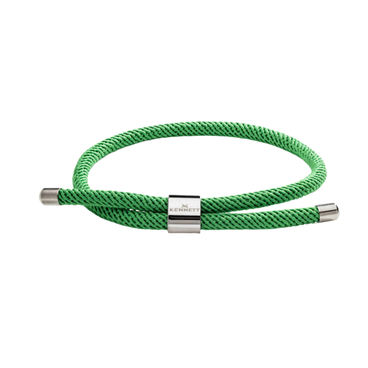 Kennett Adjustable Nylon Cord Bracelet in Court Green