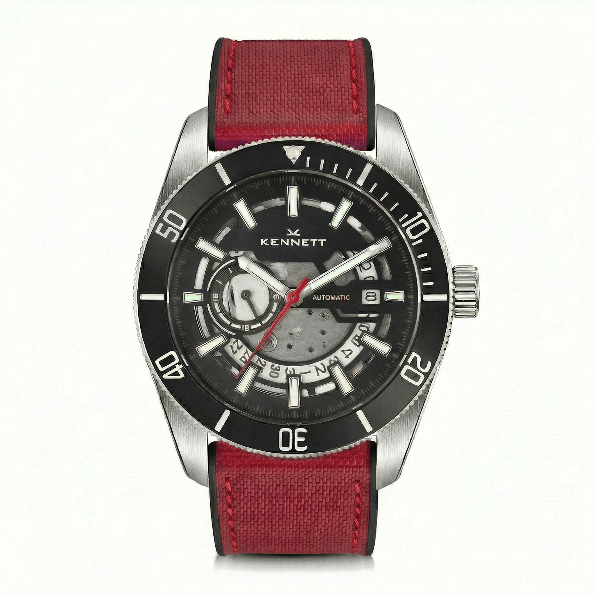 product_name Red Hybrid Sailcloth and FKM Rubber Strap
