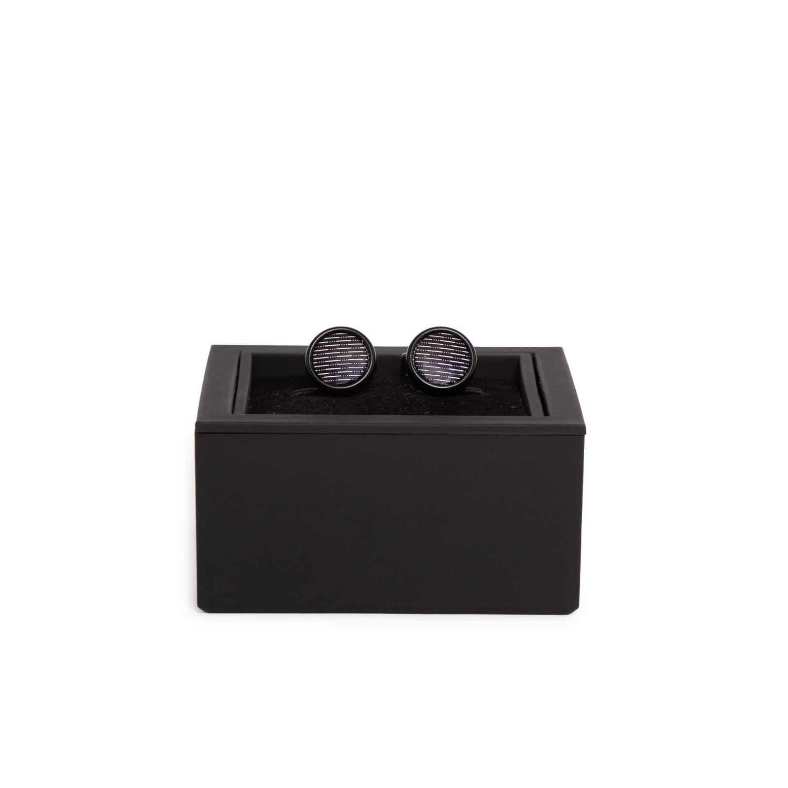 Kennett Morse Cufflinks – Black Plated Brass with Pattern Dial Kennett Great Britain