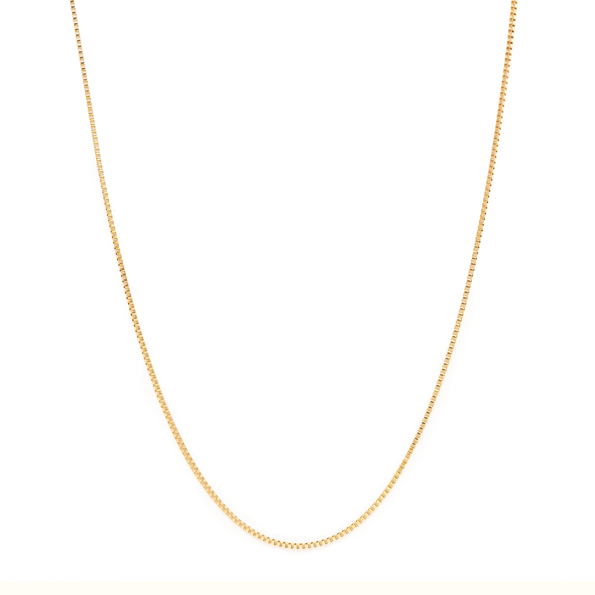 2mm Box Chain Necklace - 18K Gold Plated