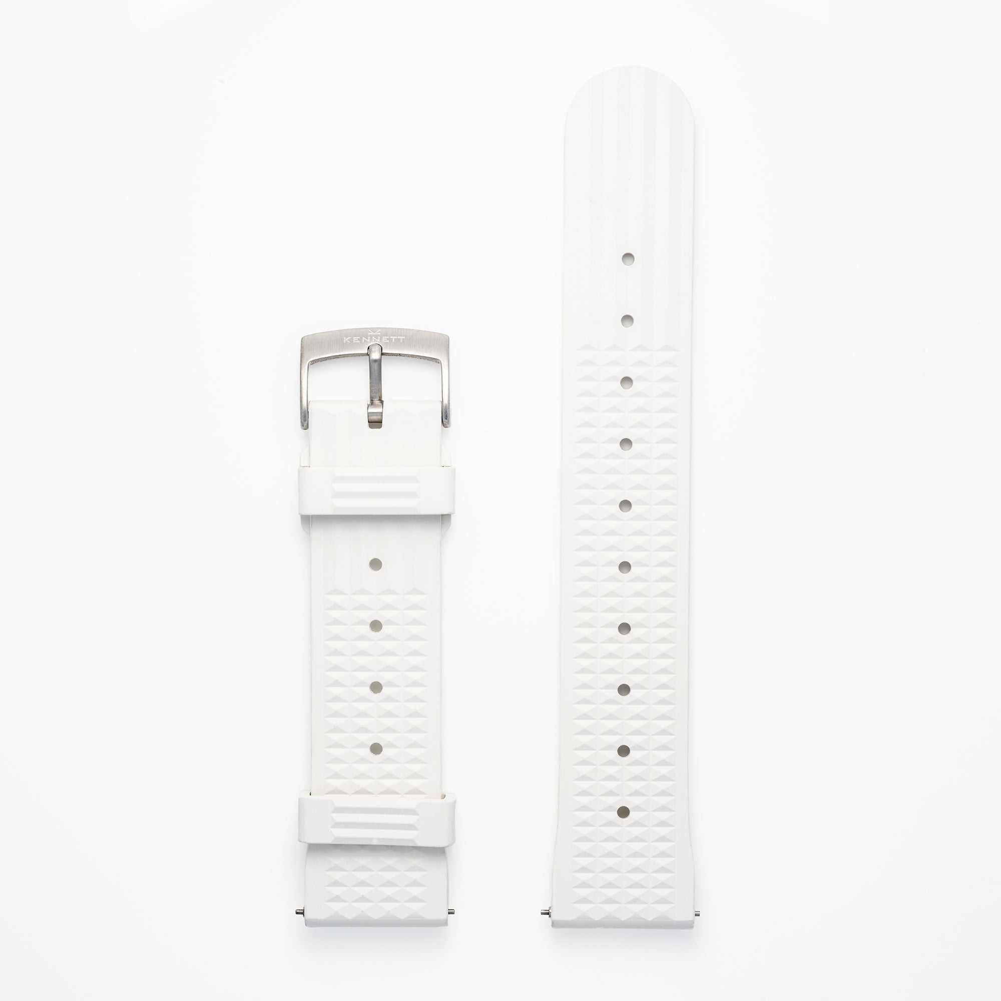 Kennett FKM Rubber Watch Strap with Stainless Steel Buckle - 22mm Waffle Texture Watch strapKennett Great Britain