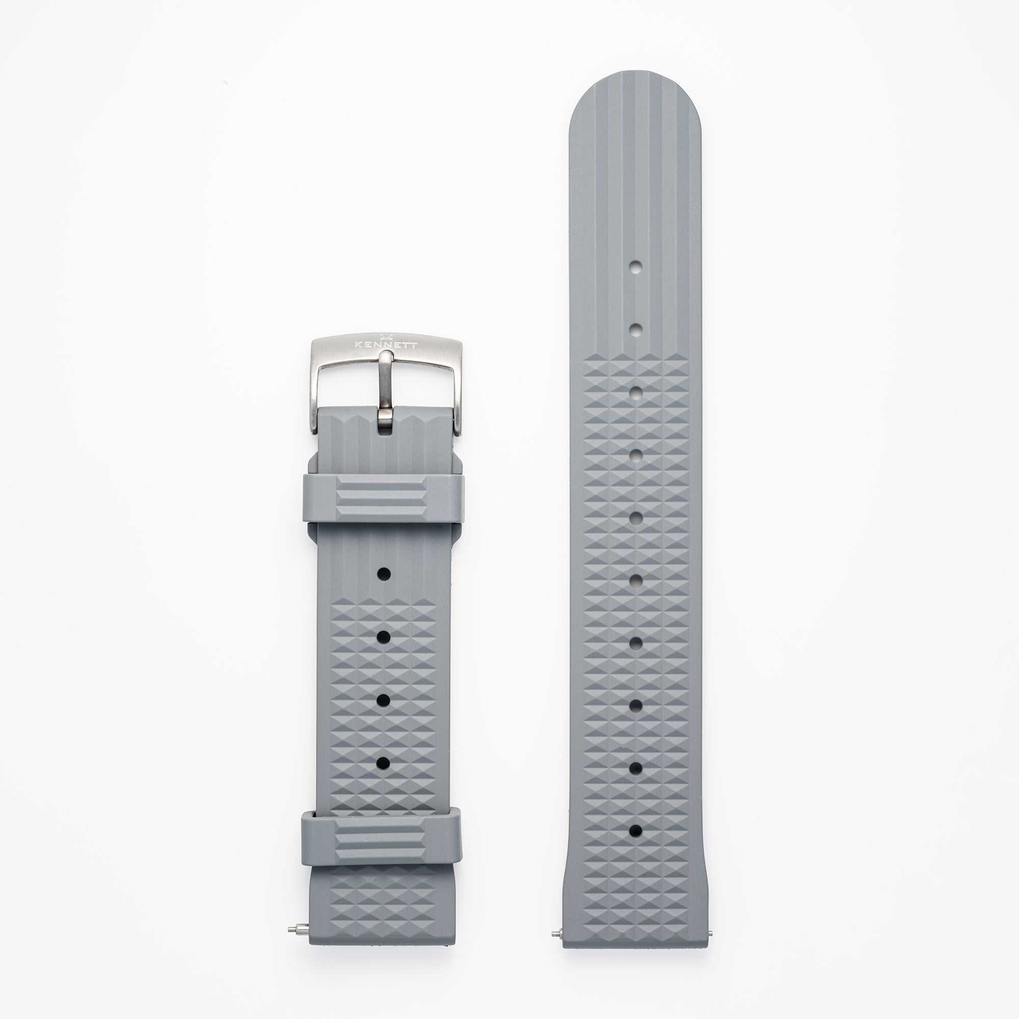 Kennett FKM Rubber Watch Strap with Stainless Steel Buckle - 22mm Waffle Texture Watch strapKennett Great Britain