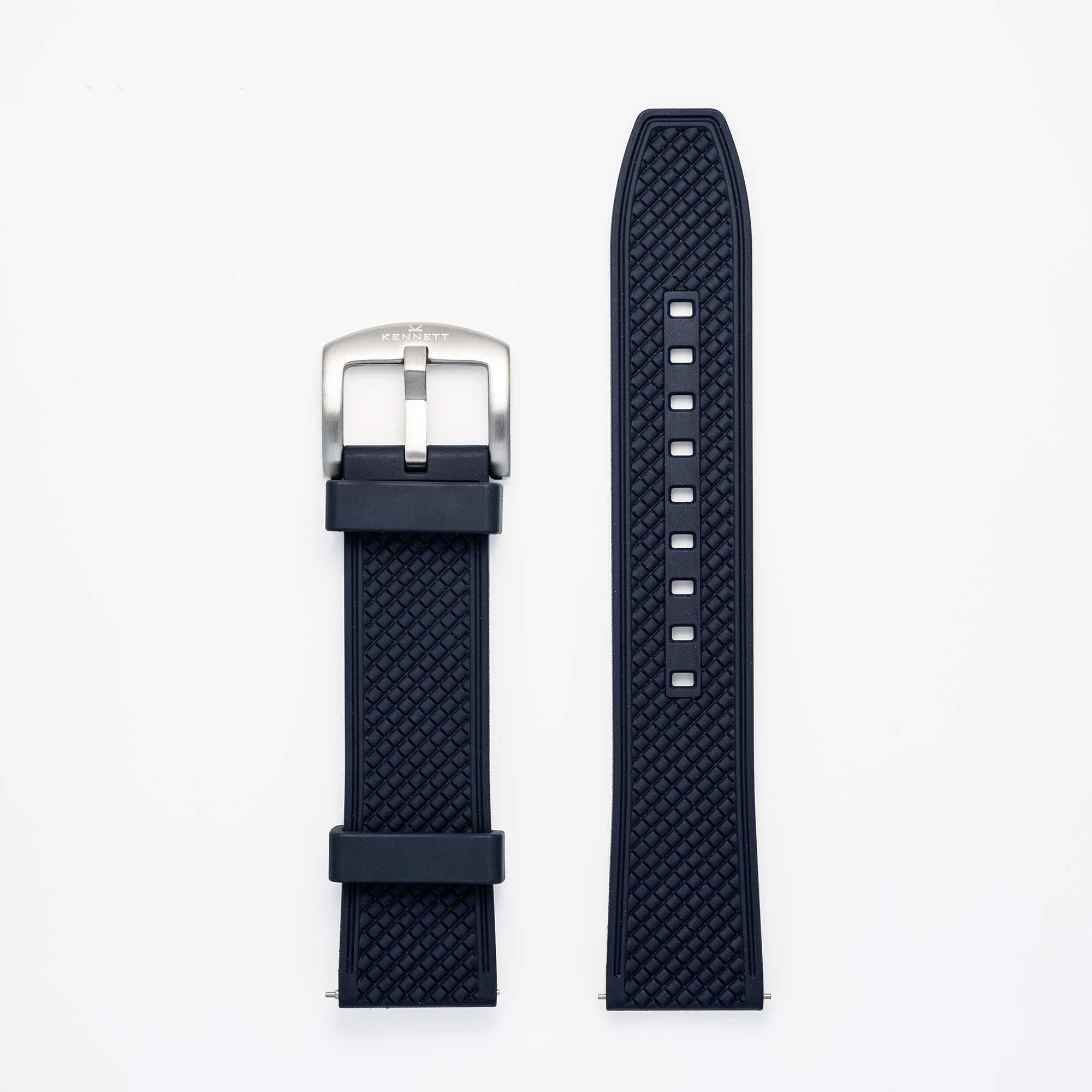 Kennett textured FKM Rubber Watch Strap with Stainless Steel Buckle - 22mm Watch strapKennett Great Britain