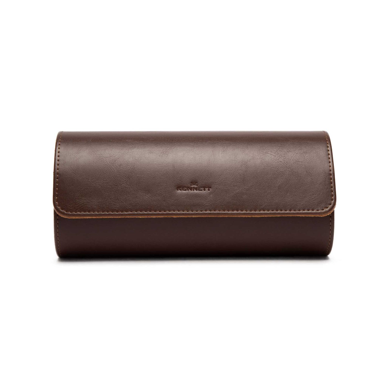 Brown Oiled Leather Watch Roll – Luxury Travel Case Kennett Great Britain