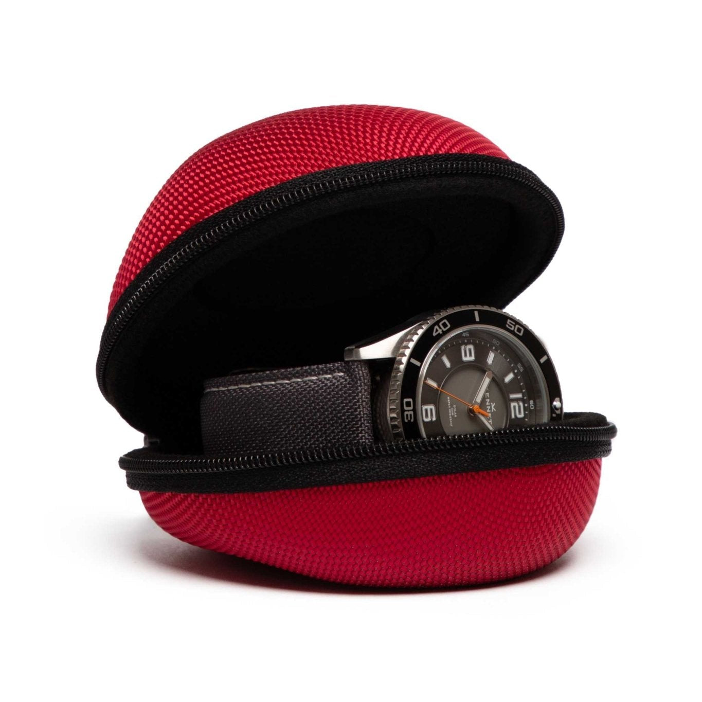 Red Single Watch Travel Case – Bold, Secure & Stylish watchcaseKennett Great Britain