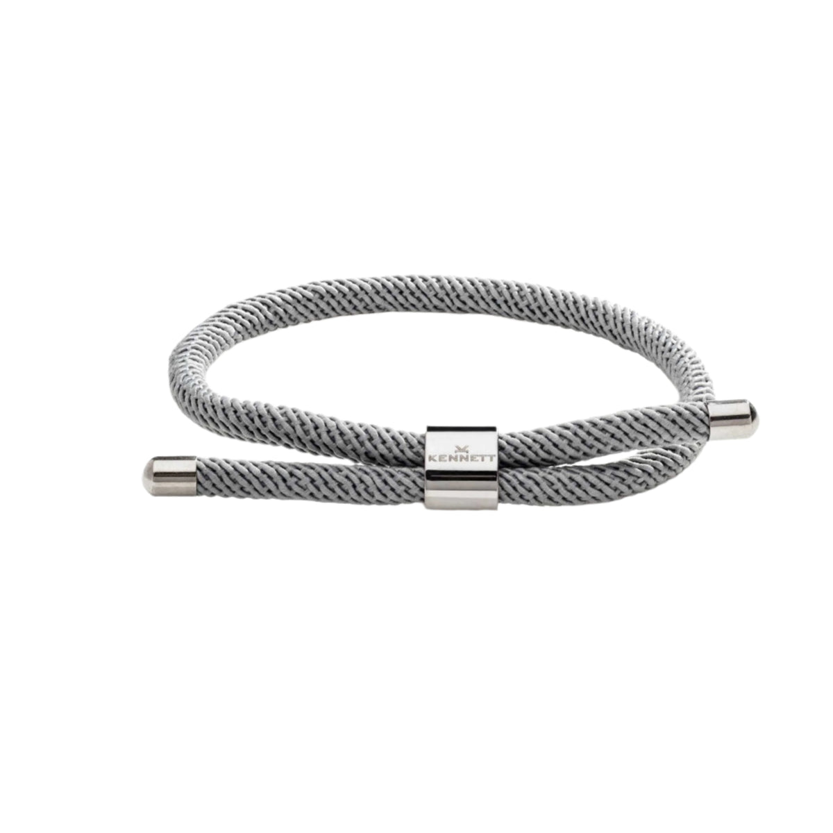 Kennett Adjustable Nylon Cord Bracelet in Ray Grey