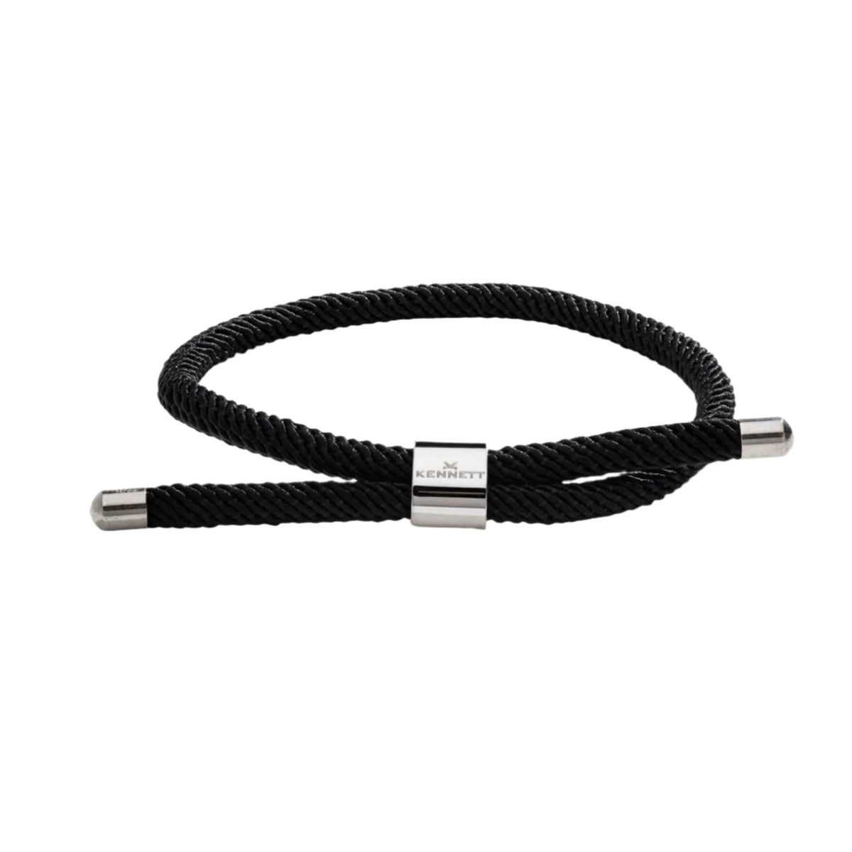 Kennett Adjustable Nylon Cord Bracelet in Staffa Black