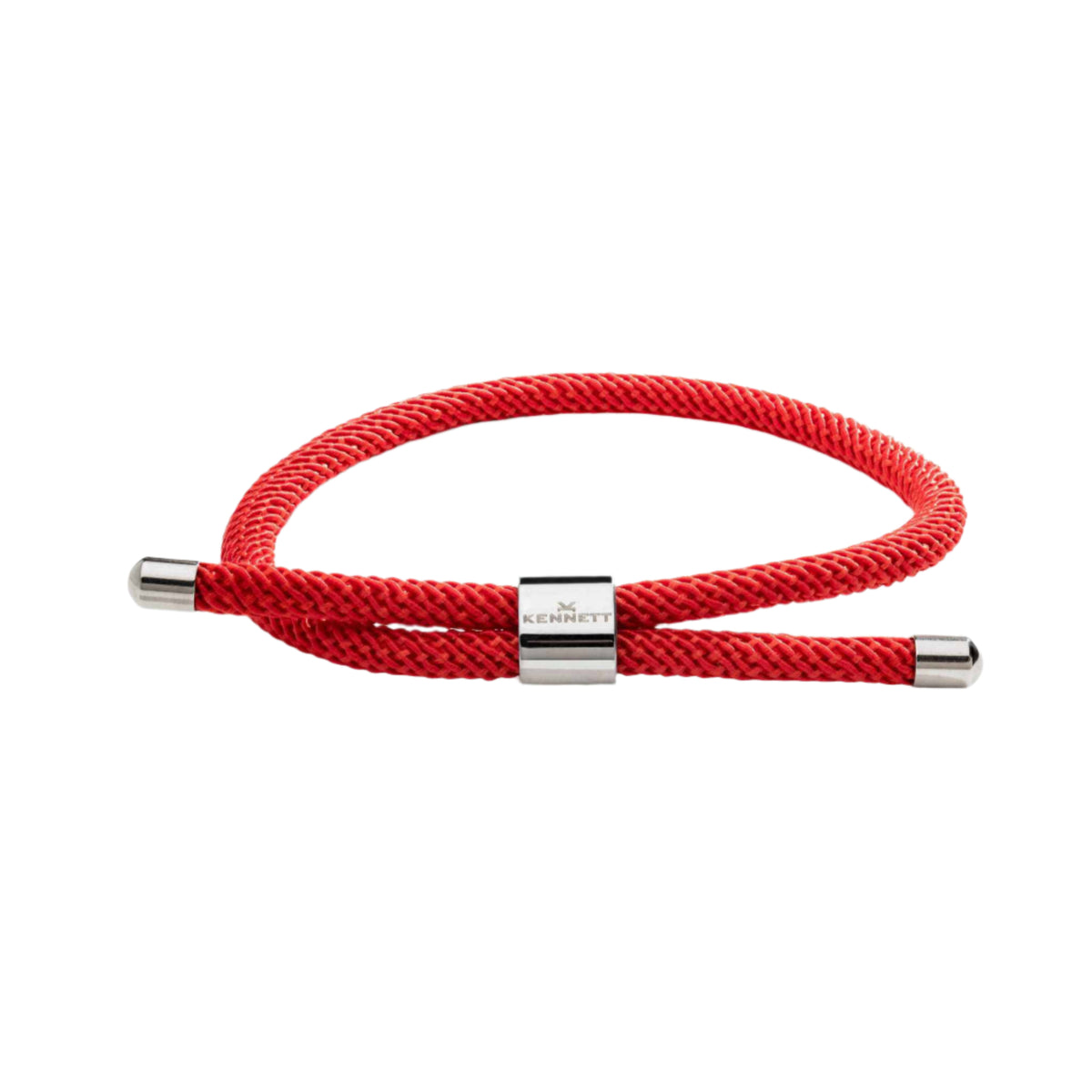 Kennett Adjustable Nylon Cord Bracelet in Kalahari Red