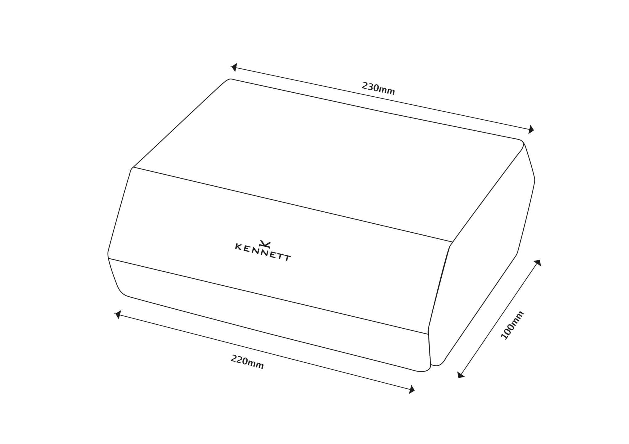 Kennett 6 Piece Hexagon Watch Case Black PU Leather Kennett Great Britain