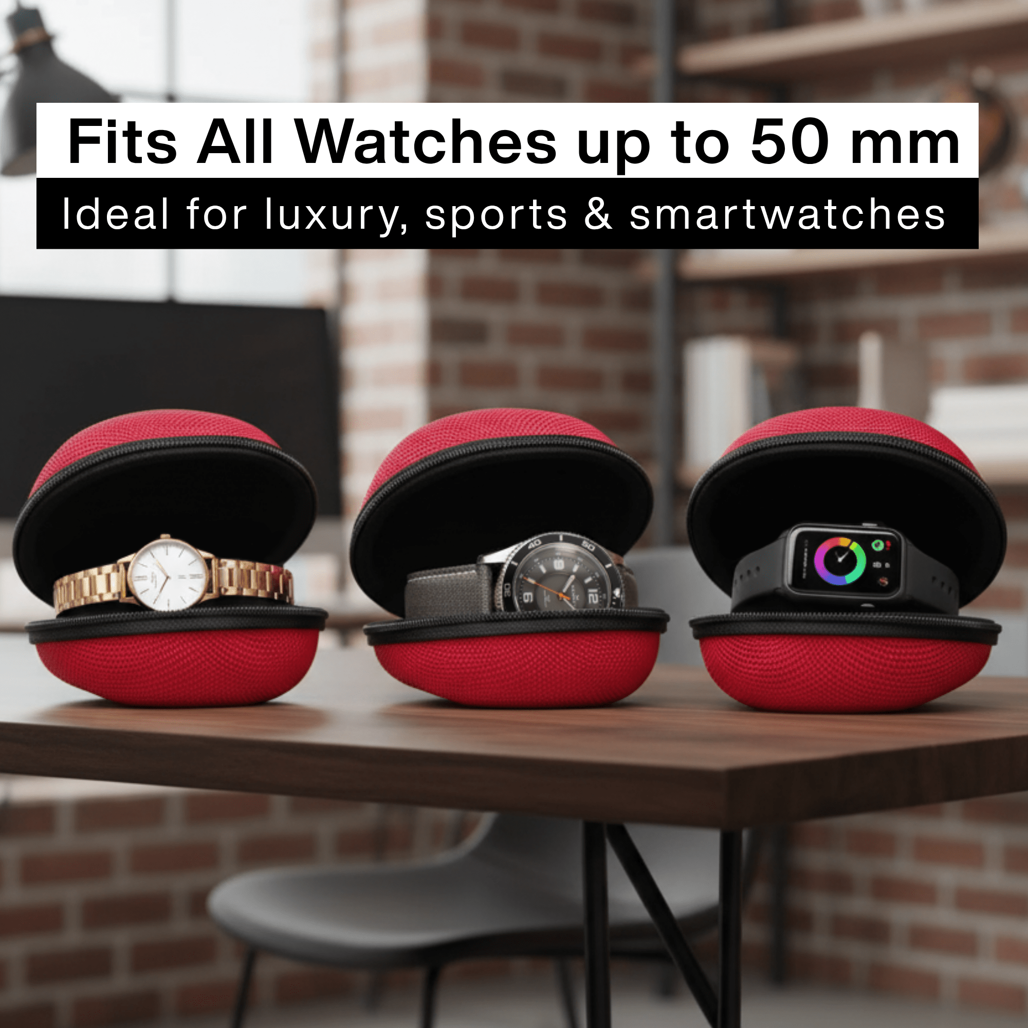 Red Single Watch Travel Case – Bold, Secure & Stylish watchcaseKennett Great Britain