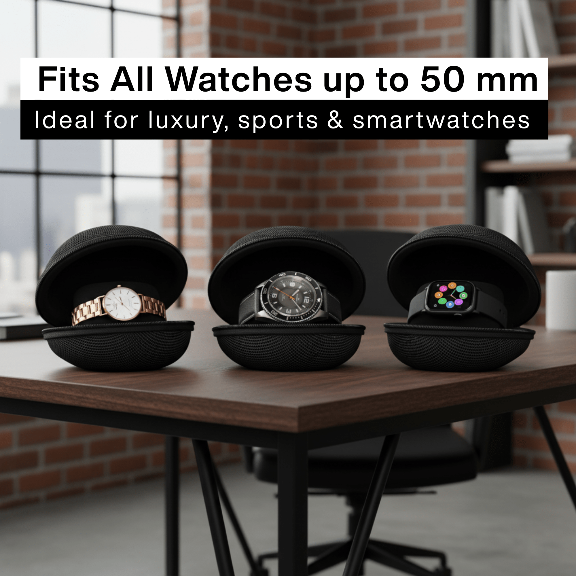 Black Single Watch Travel Case – Secure & Compact Design watchcaseKennett Great Britain