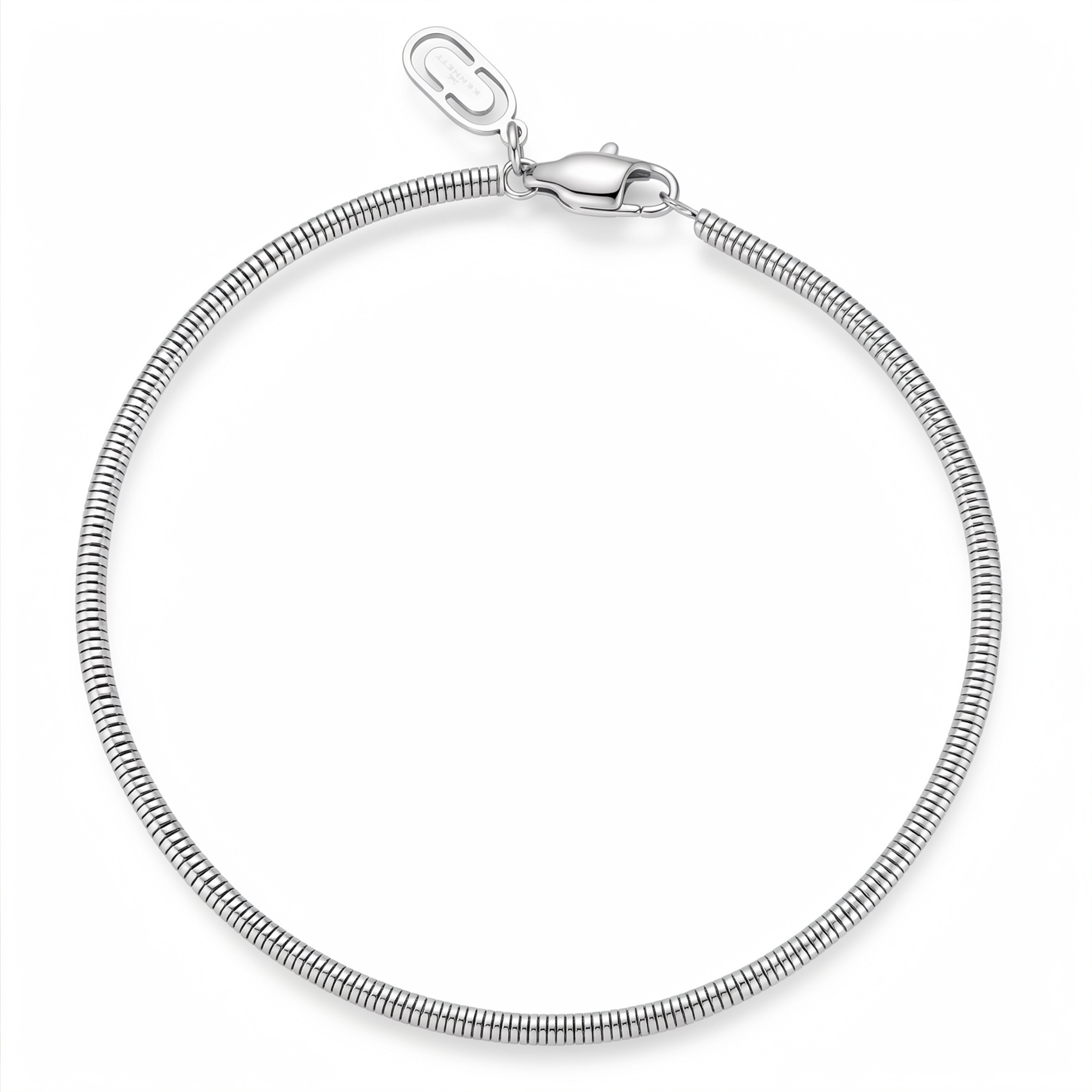 Kennett Snake Chain Bracelet 2mm Silver - stainless steel bracelet with smooth snake chain