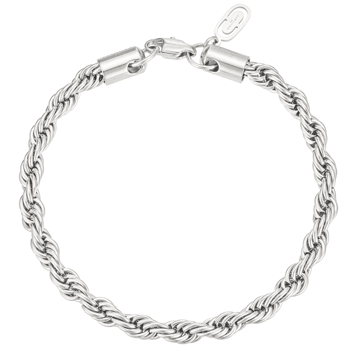Kennett Twisted Chain Bracelet 5mm Silver 19cm