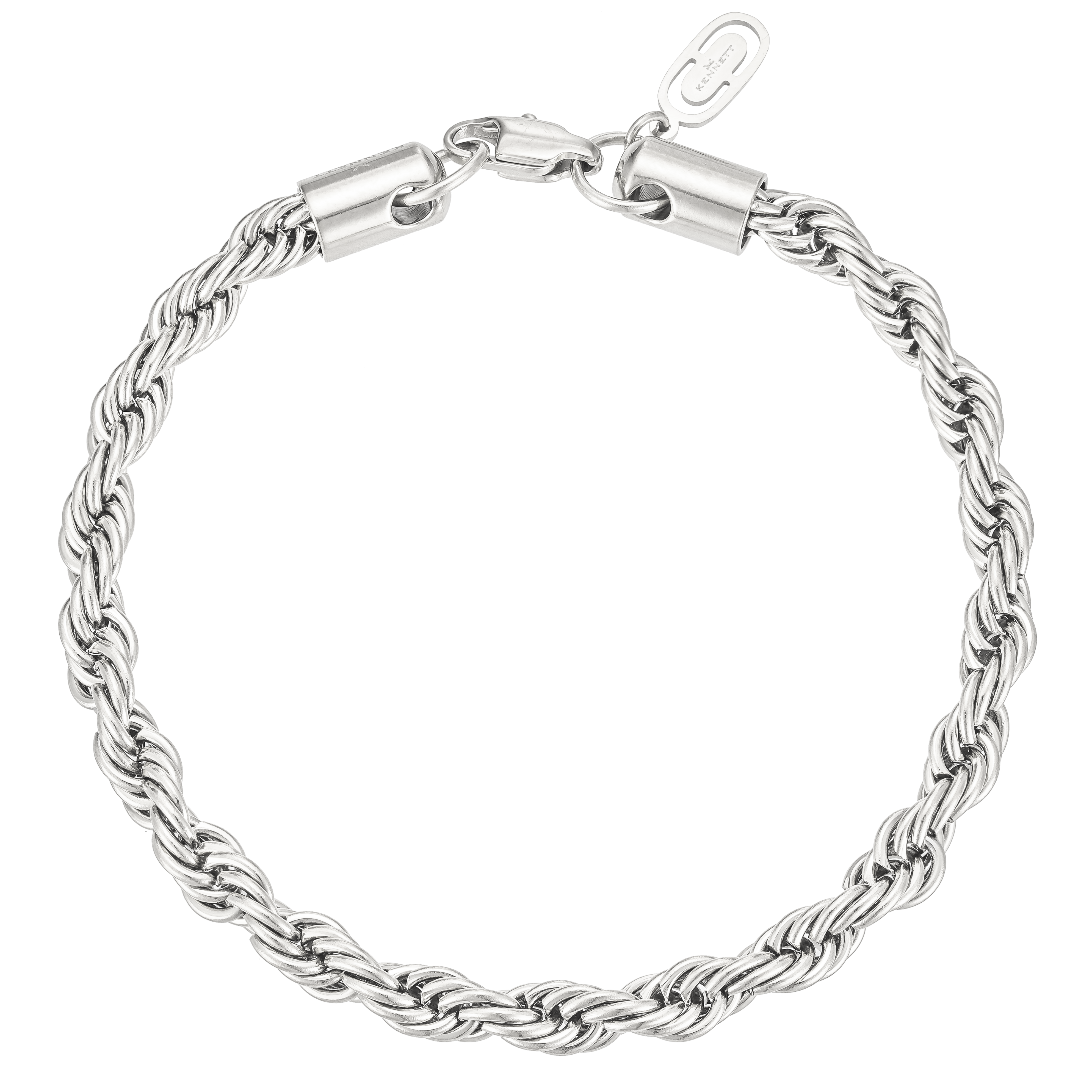 Kennett Twisted Chain Bracelet 5mm Silver 19cm