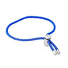 Kennett Vilamoura Adjustable Rope Toggle Bracelet – Rhodium Plated Stainless Steel & Nylon Bracelet Blue