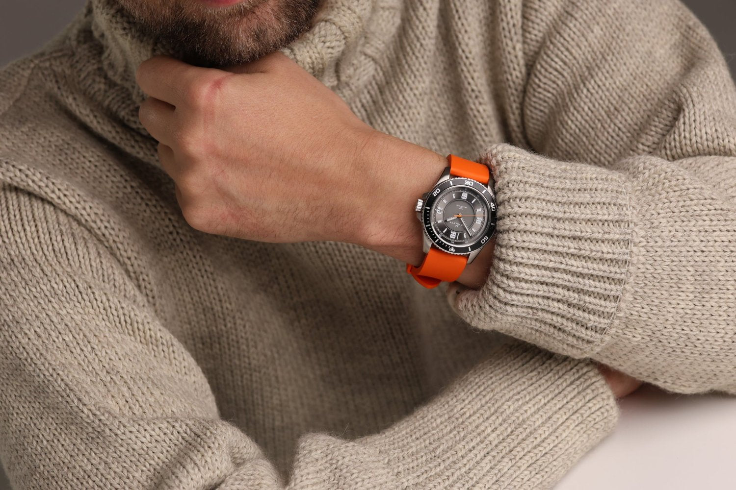 Kennett Solaxplorer Watch with Orange strap