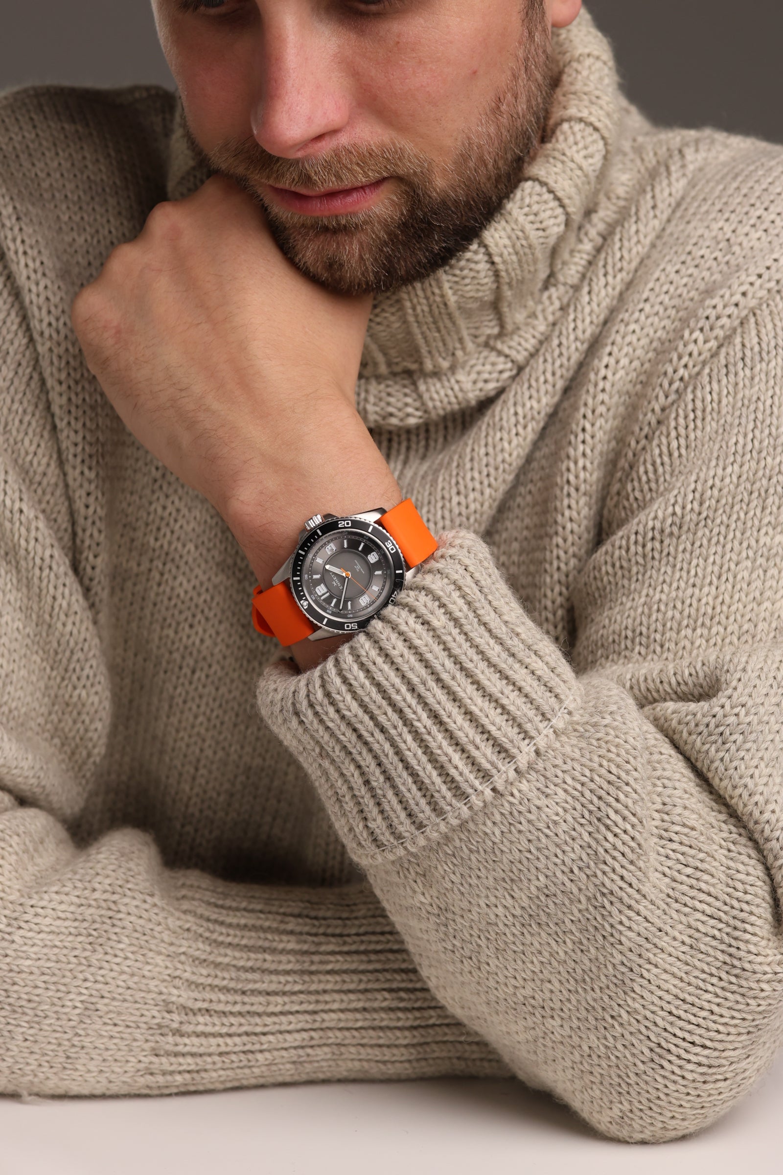 Male model featuring Kennett Solaxplorer Watch