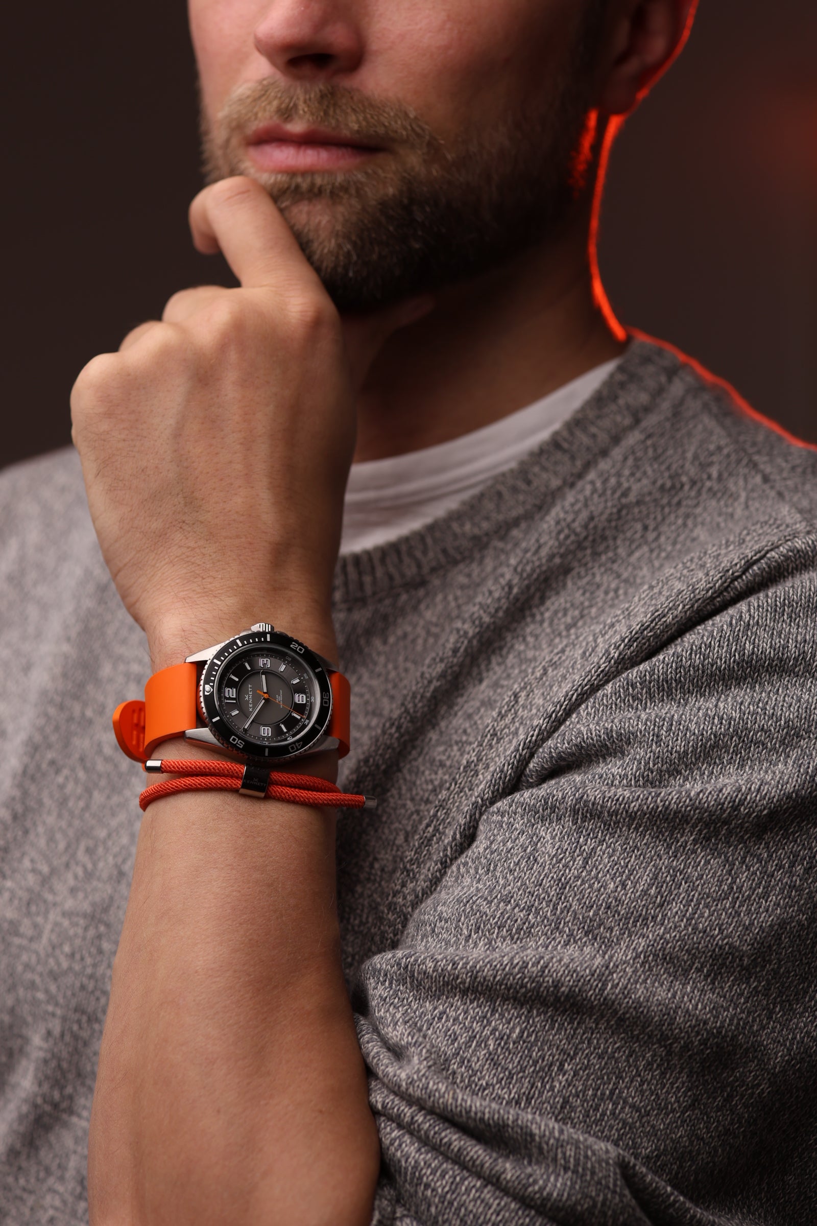 Male model with kennett Watch and Jewellery