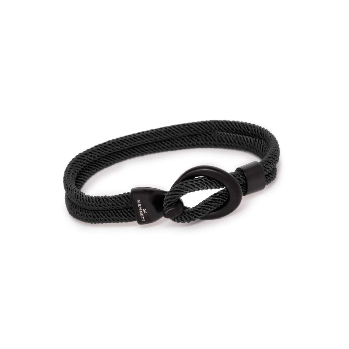 Kennett Ventana Bracelet – Black Stainless Steel Rope Cord Bracelet Kennett Great Britain