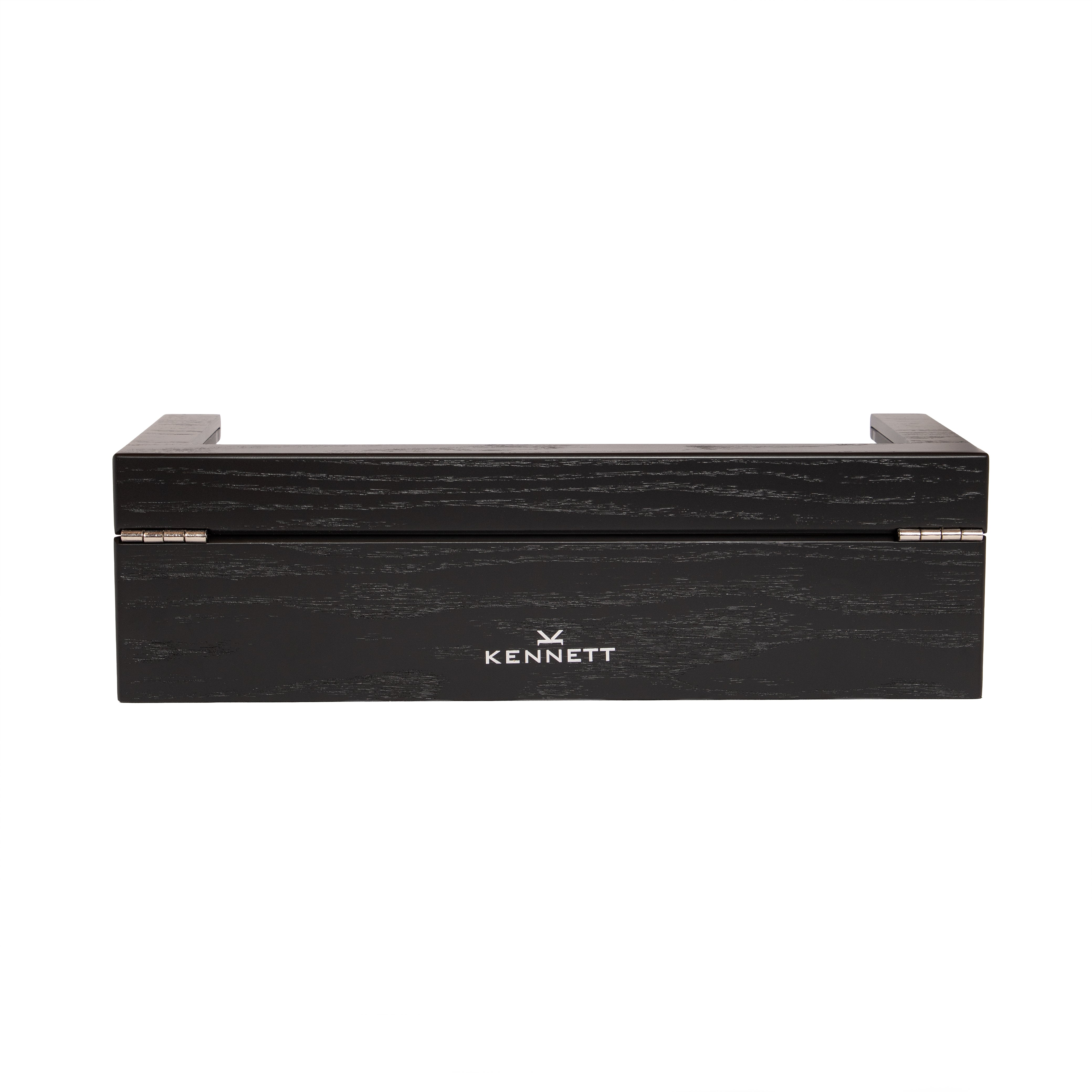 5-Slot Black Matte Wooden Watch Box with Acrylic Window
