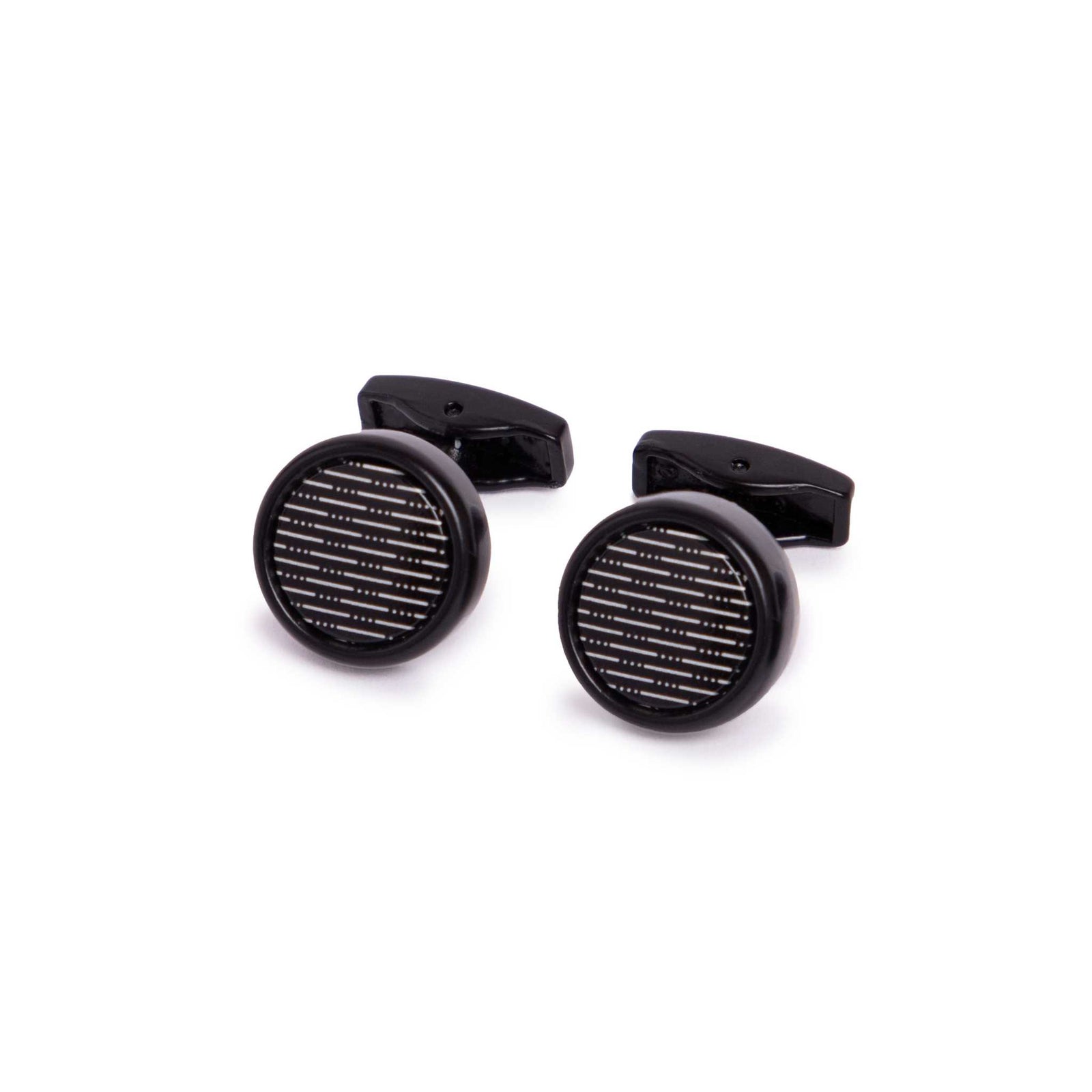Kennett Morse Cufflinks – Black Plated Brass with Pattern Dial Kennett Great Britain