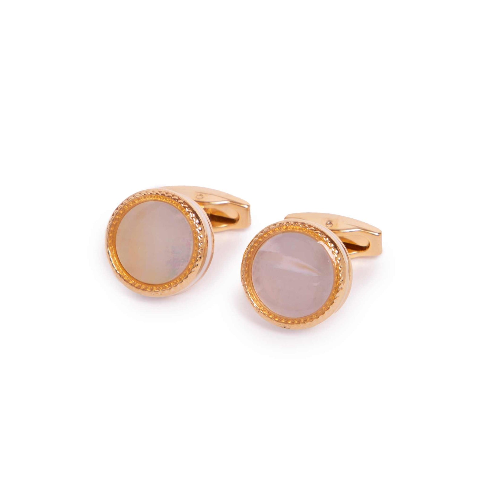 Kennett Circoro Gold Plated Cufflinks with Pearl effect Inlay Kennett Great Britain