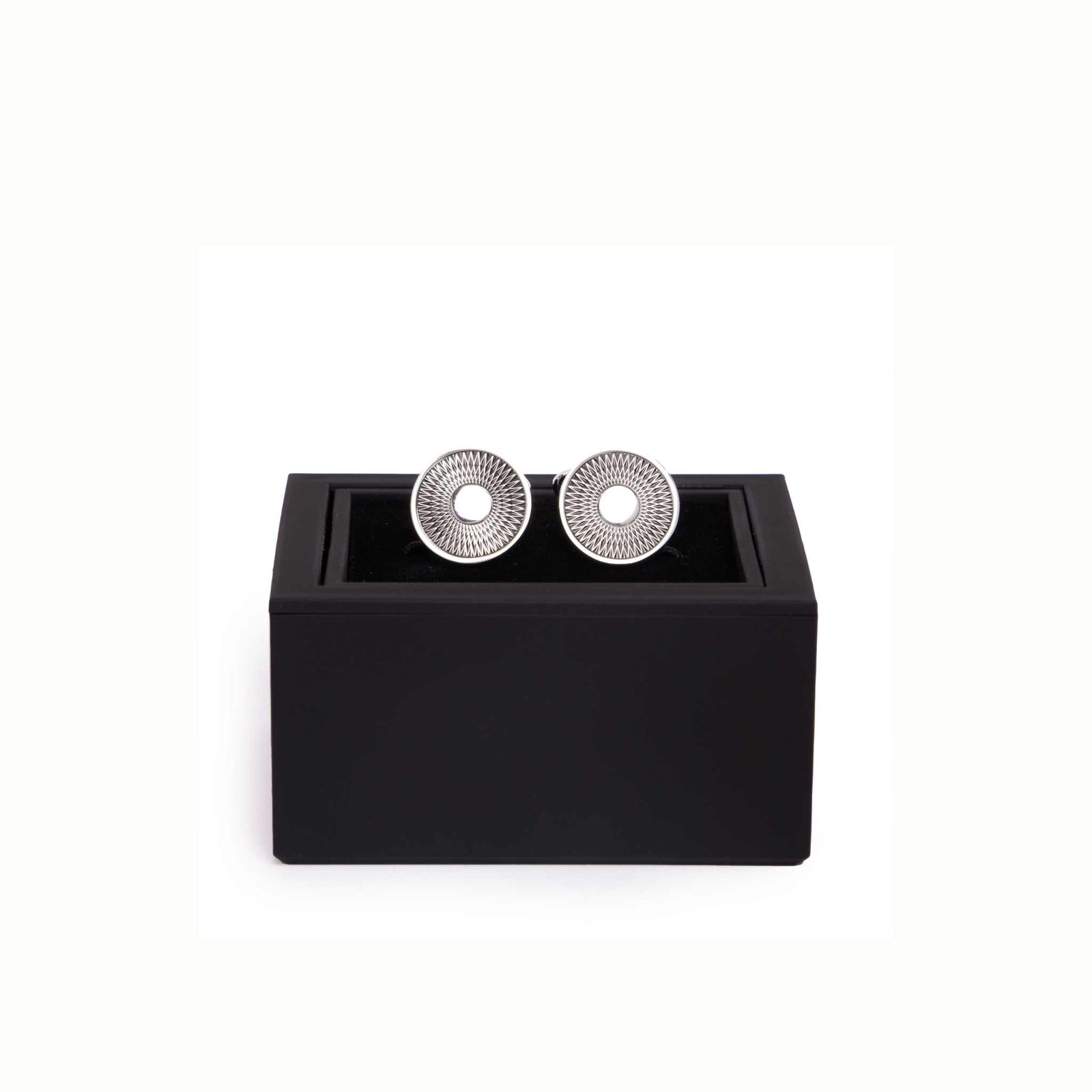 Kennett Freddie Cufflinks – Silver Geometric Aviation - Inspired Design Kennett Great Britain