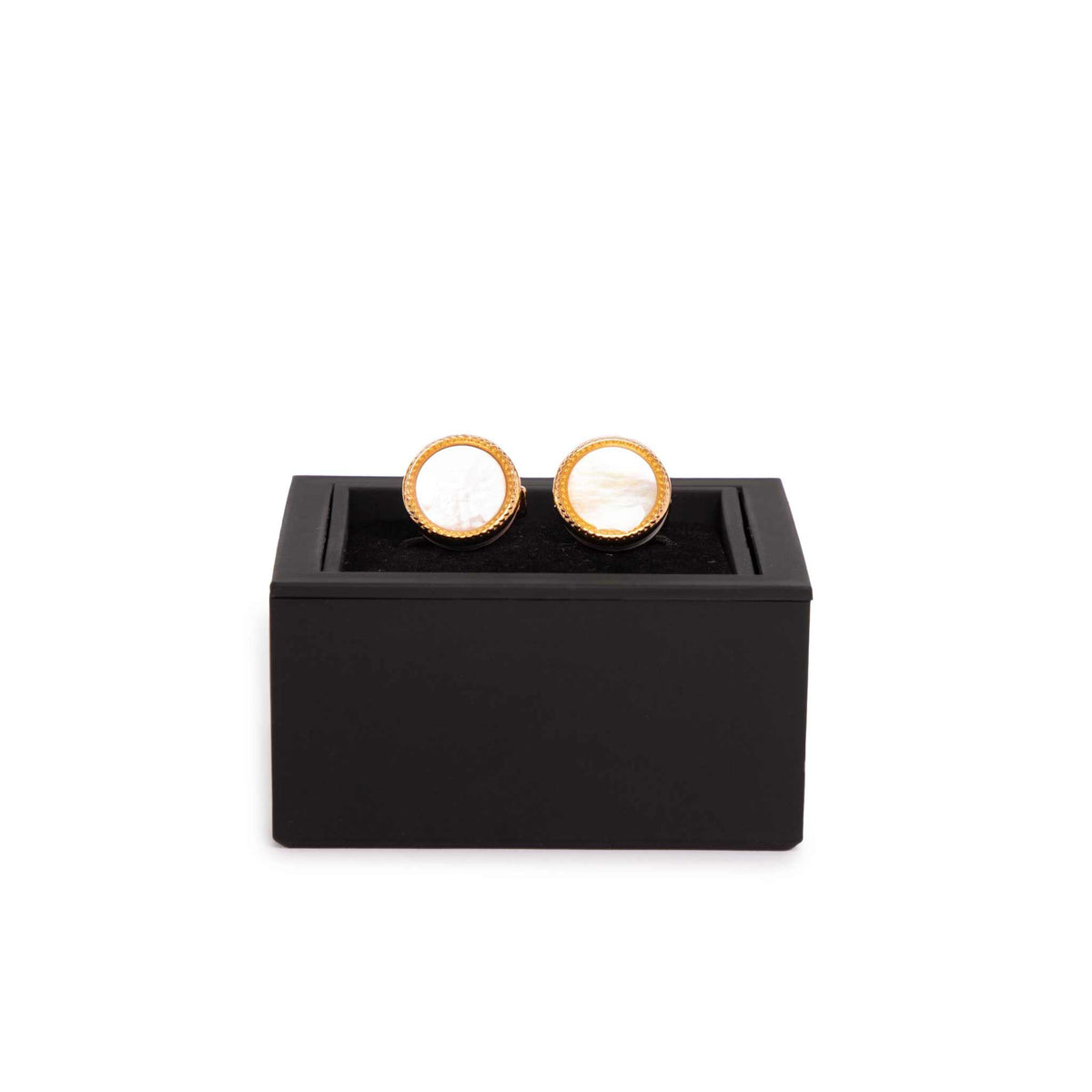 Kennett Circoro Gold Plated Cufflinks with Pearl effect Inlay Kennett Great Britain