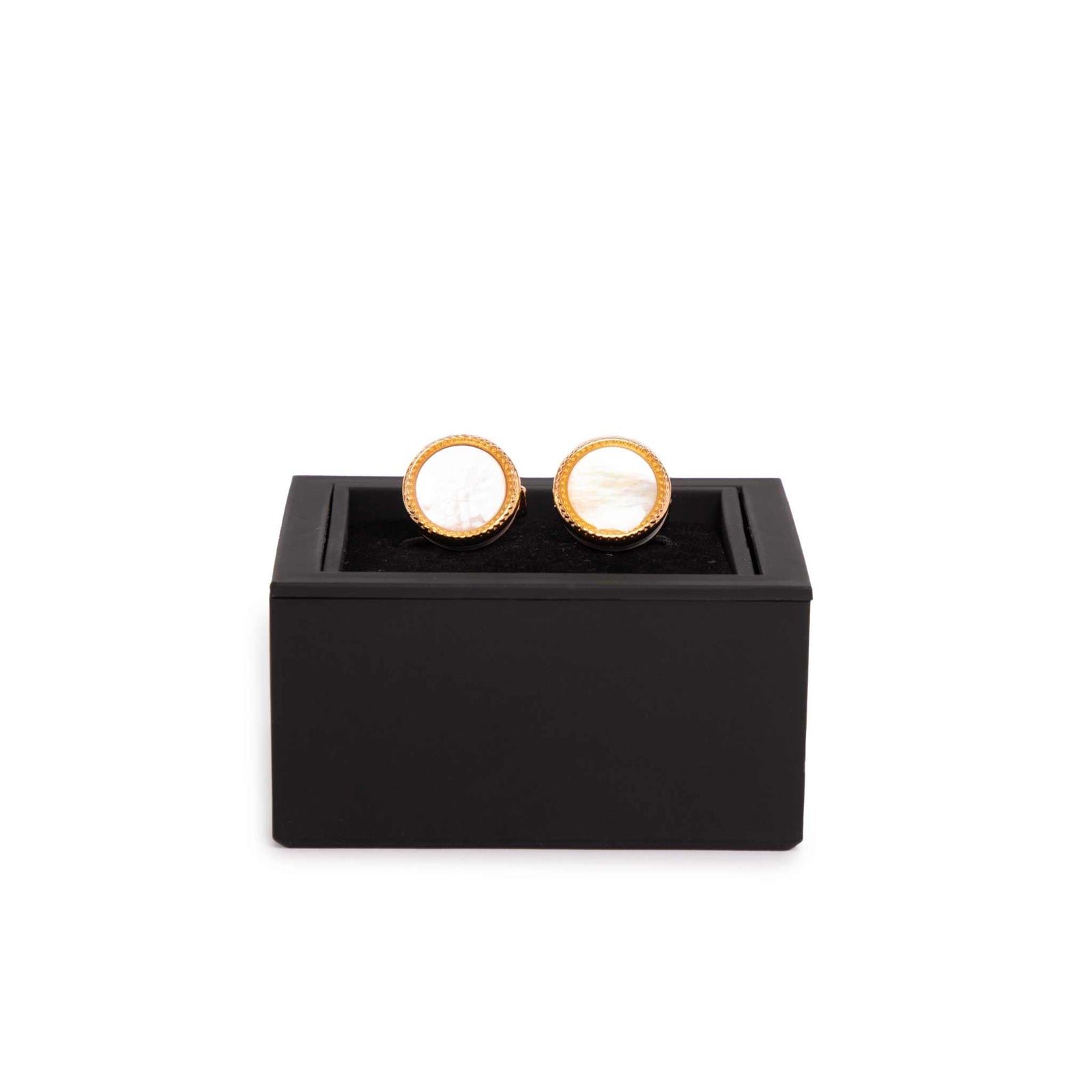 Kennett Circoro Gold Plated Cufflinks with Pearl effect Inlay Kennett Great Britain