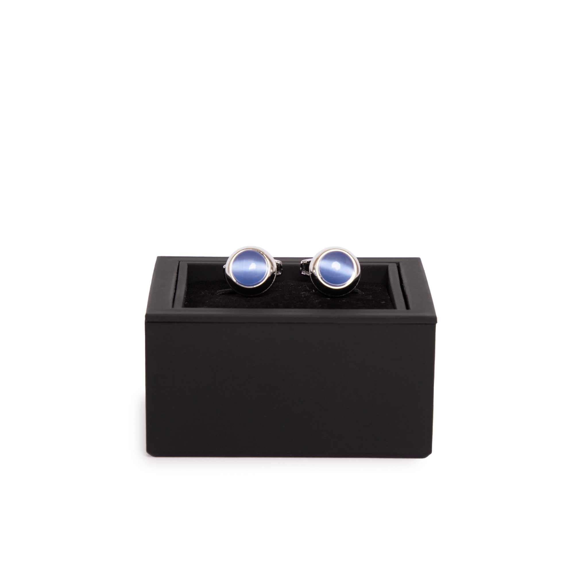 Kennett Ventana Cufflinks – Silver with Blue Pearl Effect Kennett Great Britain