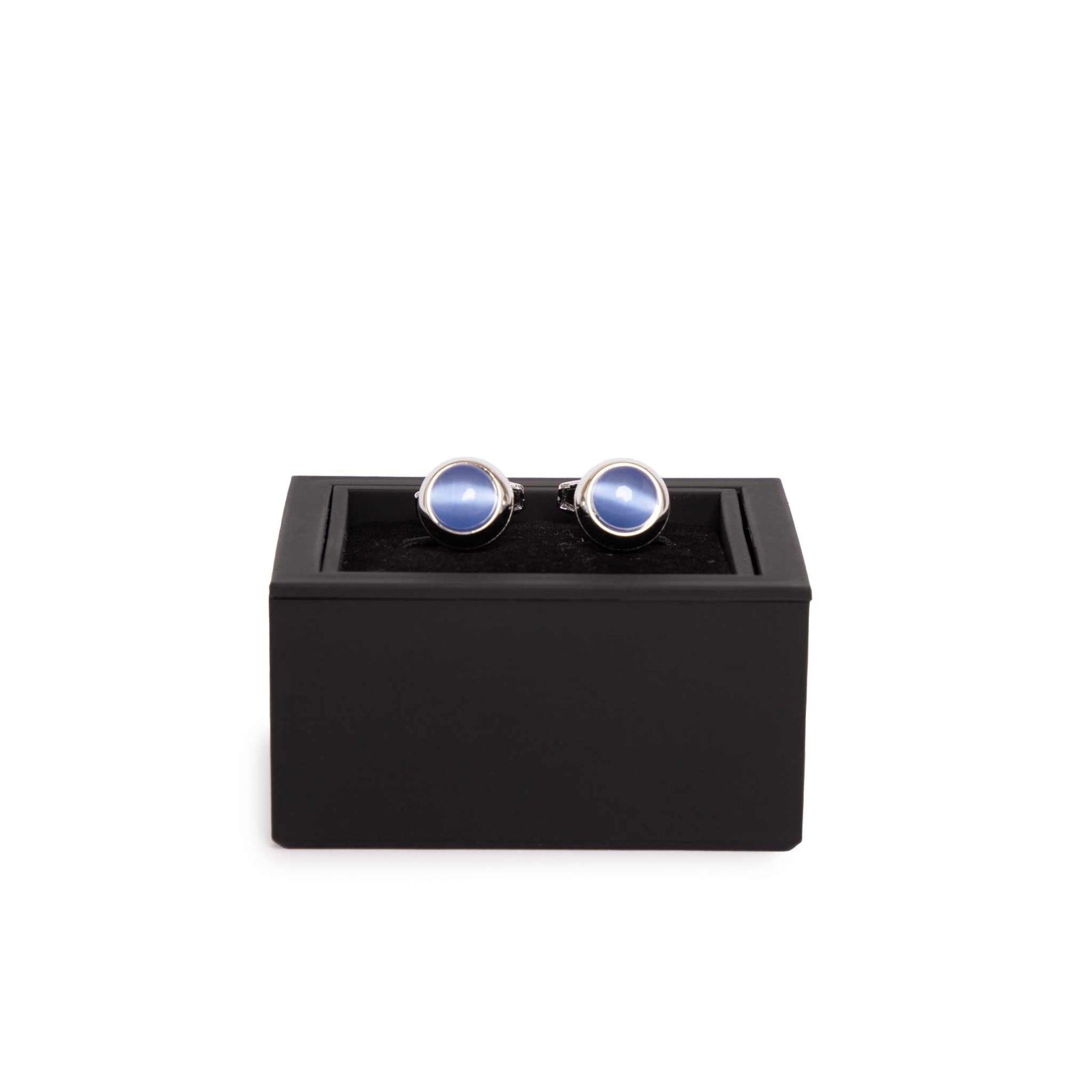 Kennett Ventana Cufflinks – Silver with Blue Pearl Effect Kennett Great Britain
