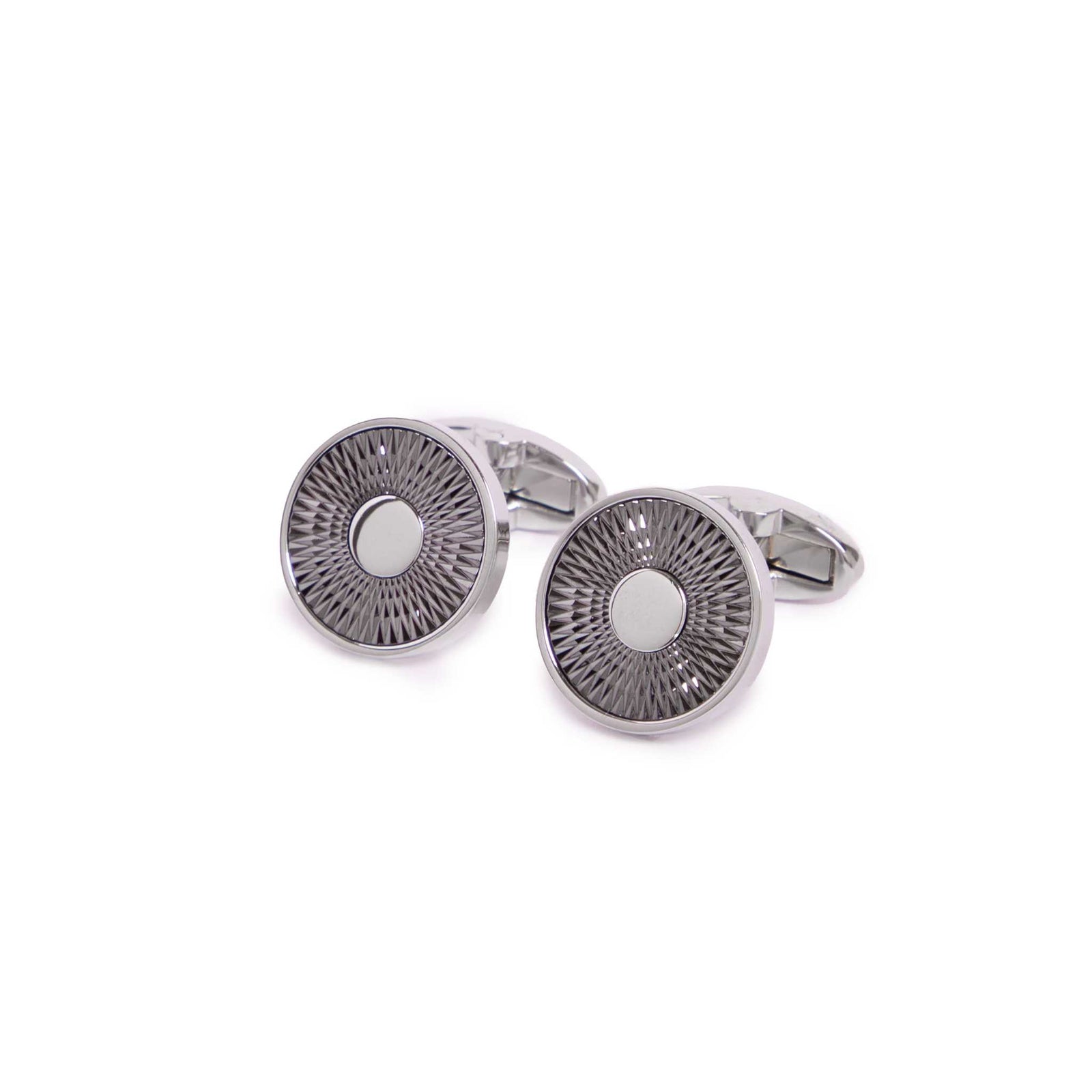 Kennett Freddie Cufflinks – Silver Geometric Aviation - Inspired Design Kennett Great Britain