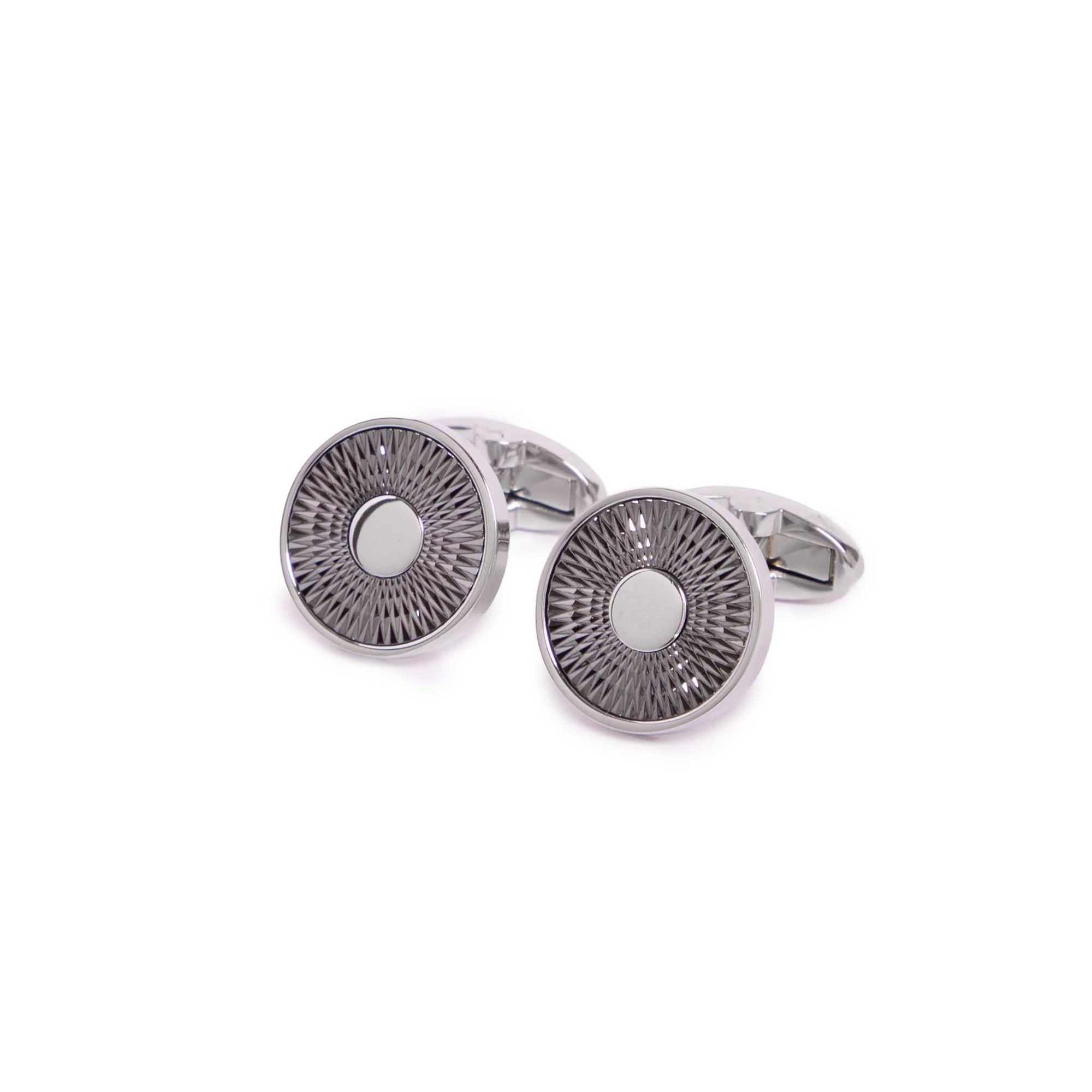 Kennett Freddie Cufflinks – Silver Geometric Aviation - Inspired Design Kennett Great Britain