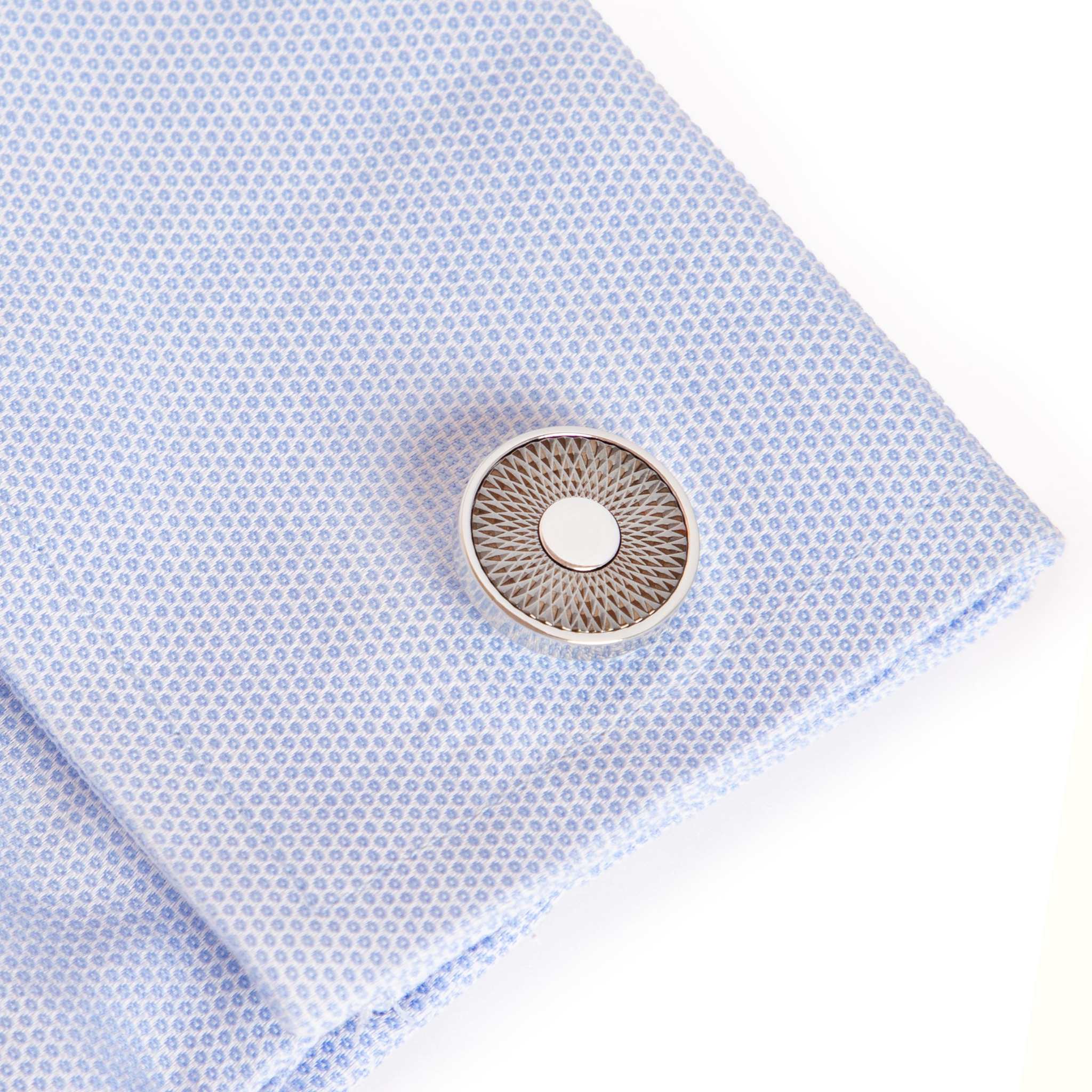 Kennett Freddie Cufflinks – Silver Geometric Aviation - Inspired Design Kennett Great Britain