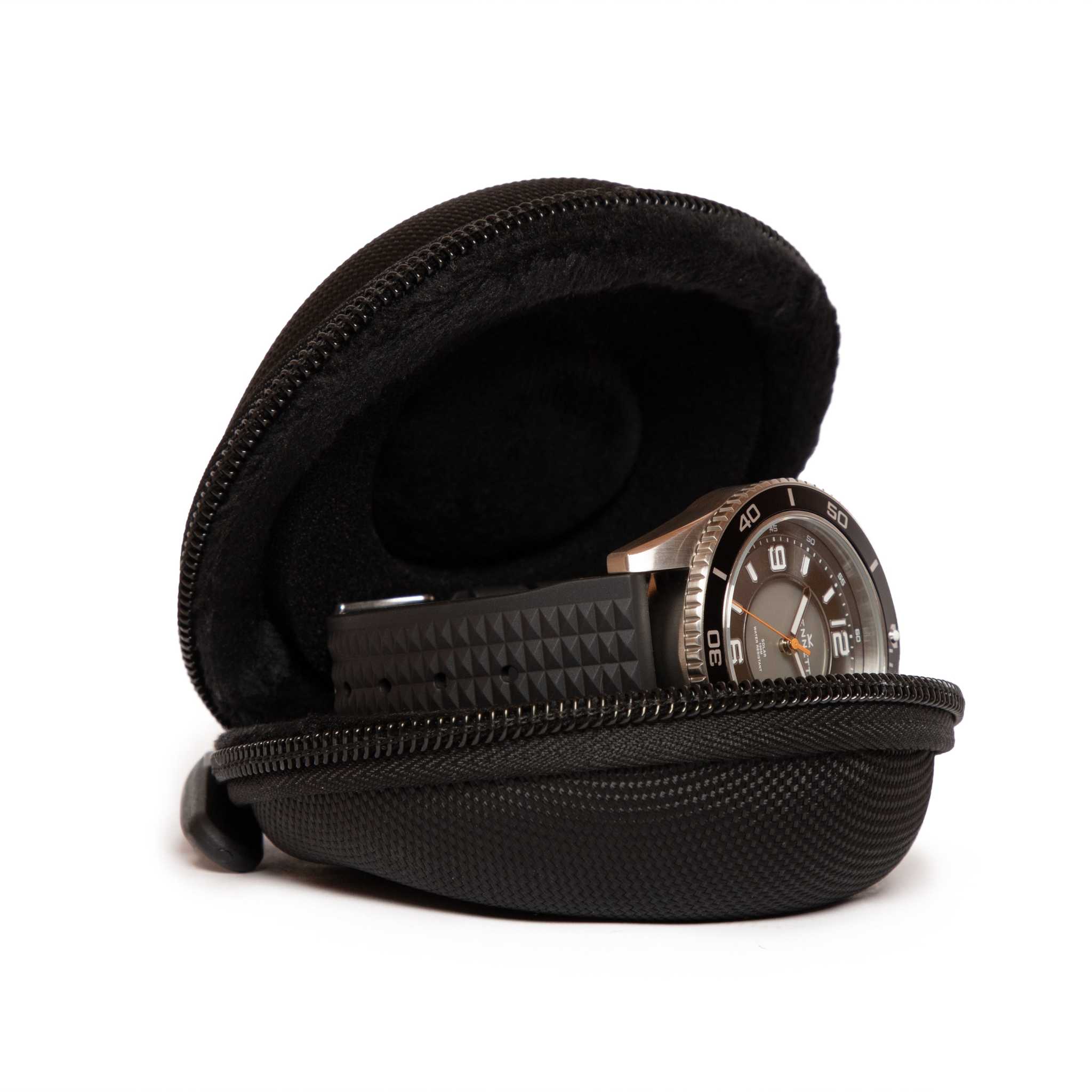 Black Single Watch Travel Case with Clip – Secure & Compact Design watchcaseKennett Great Britain
