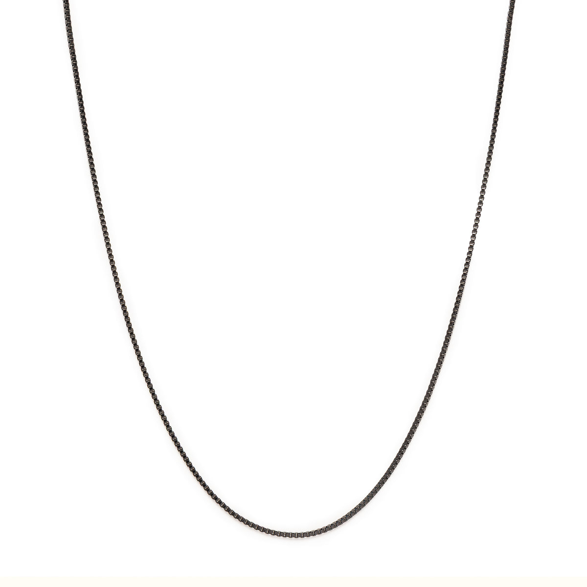 2mm Box Chain Necklace - Black