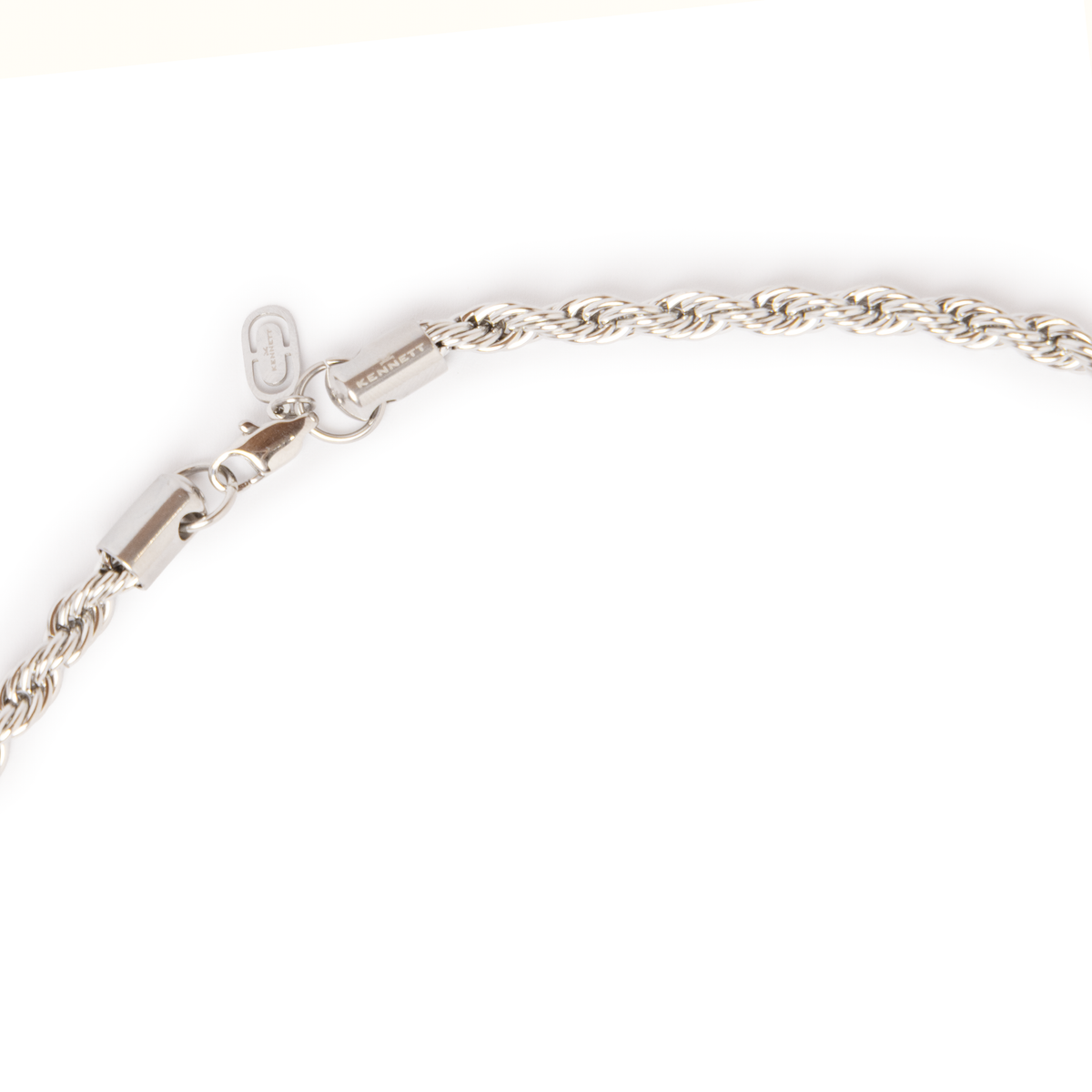 5mm Rope Chain Necklace - Silver Tone
