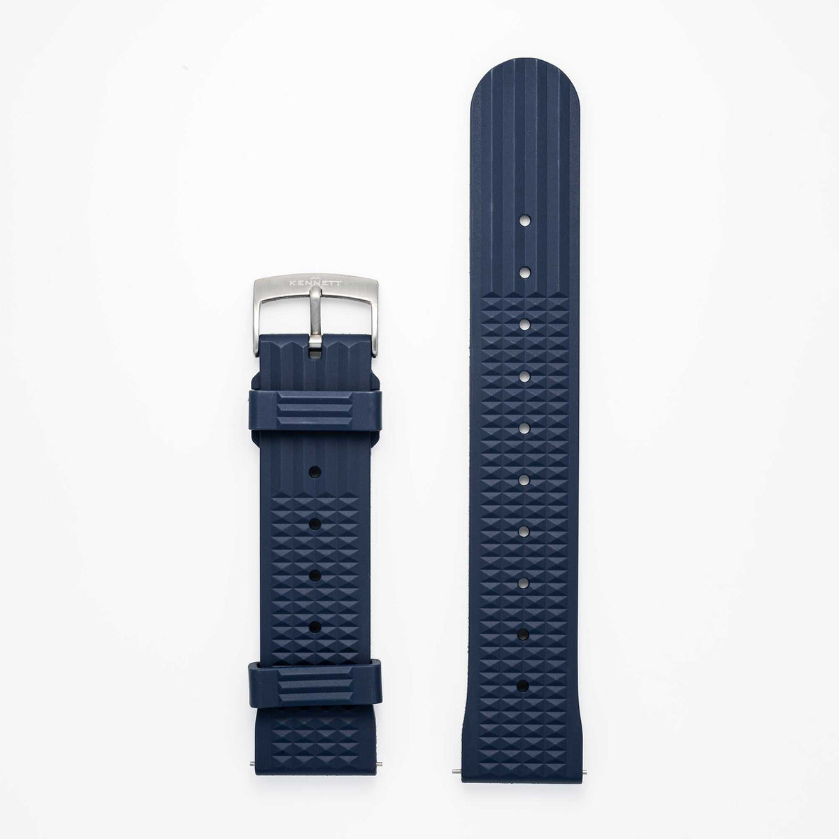 Kennett FKM Rubber Watch Strap with Stainless Steel Buckle - 22mm Waffle Texture Watch strapKennett Great Britain