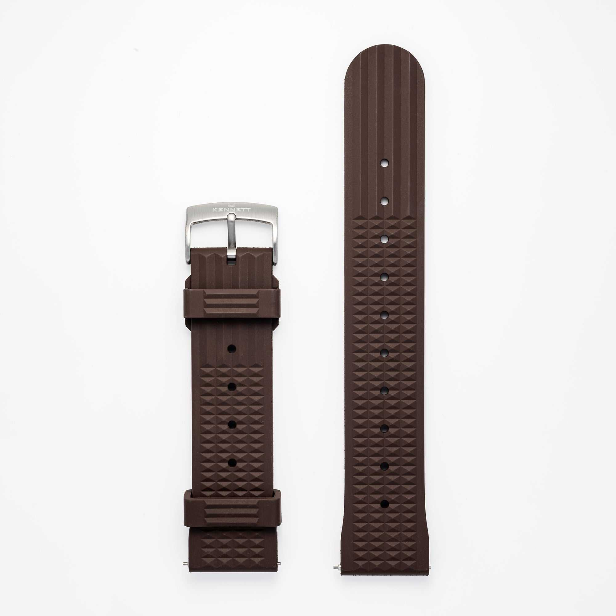 Kennett FKM Rubber Watch Strap with Stainless Steel Buckle - 22mm Waffle Texture Watch strapKennett Great Britain