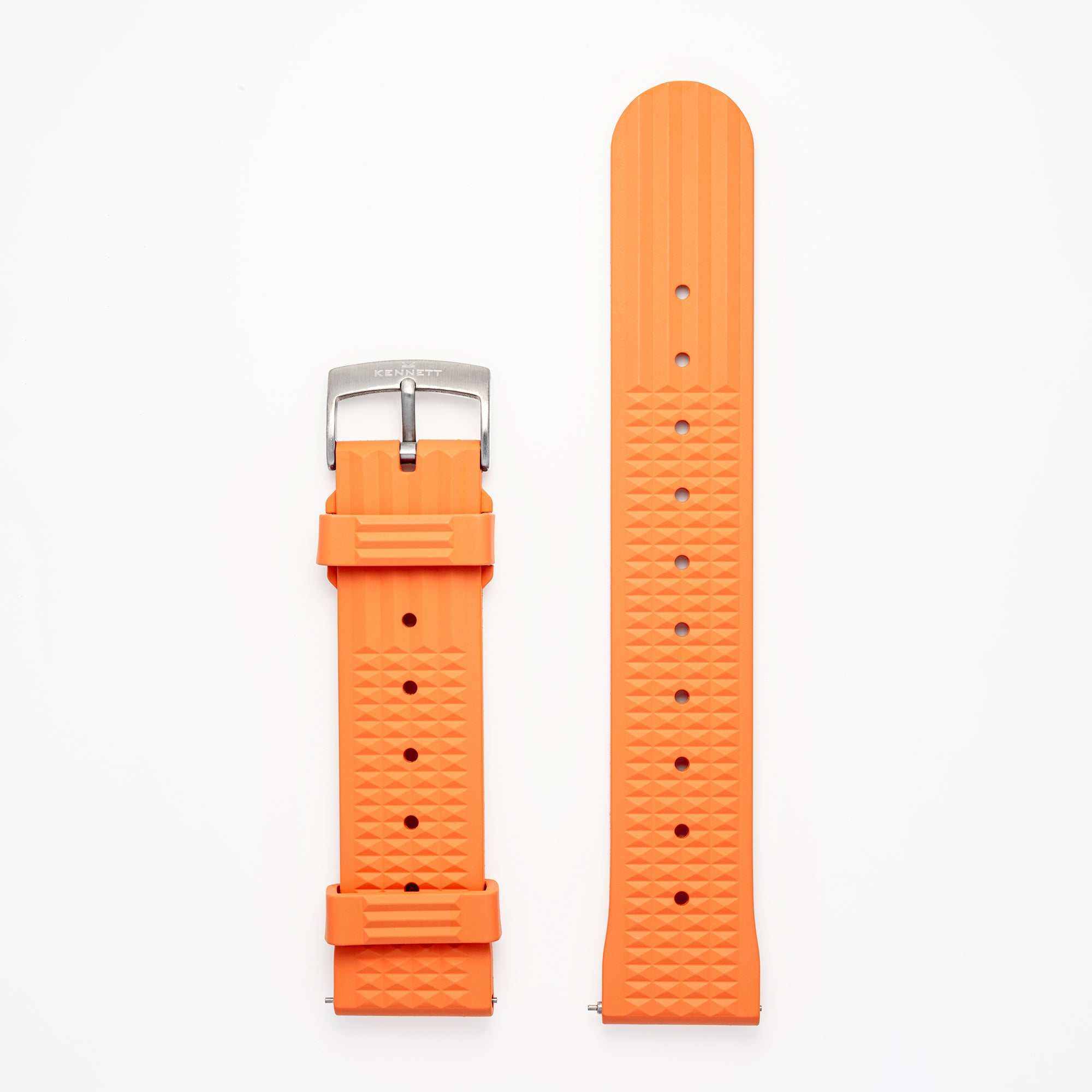 Kennett FKM Rubber Watch Strap with Stainless Steel Buckle - 22mm Waffle Texture Watch strapKennett Great Britain