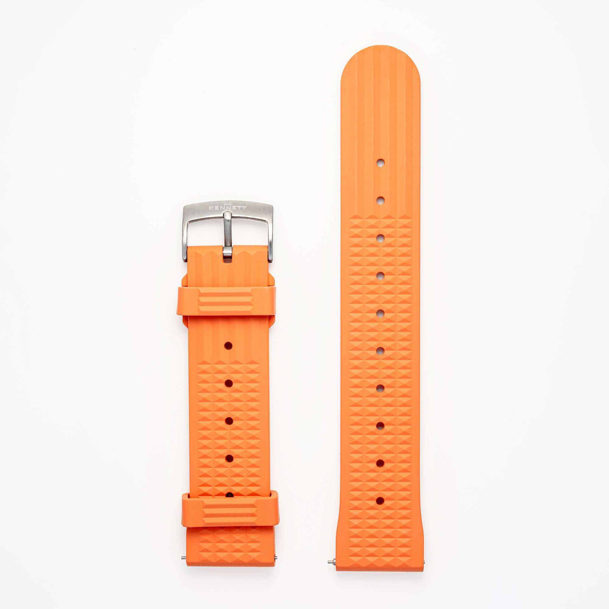 Kennett FKM Rubber Watch Strap with Stainless Steel Buckle - 22mm Waffle Texture Watch strapKennett Great Britain
