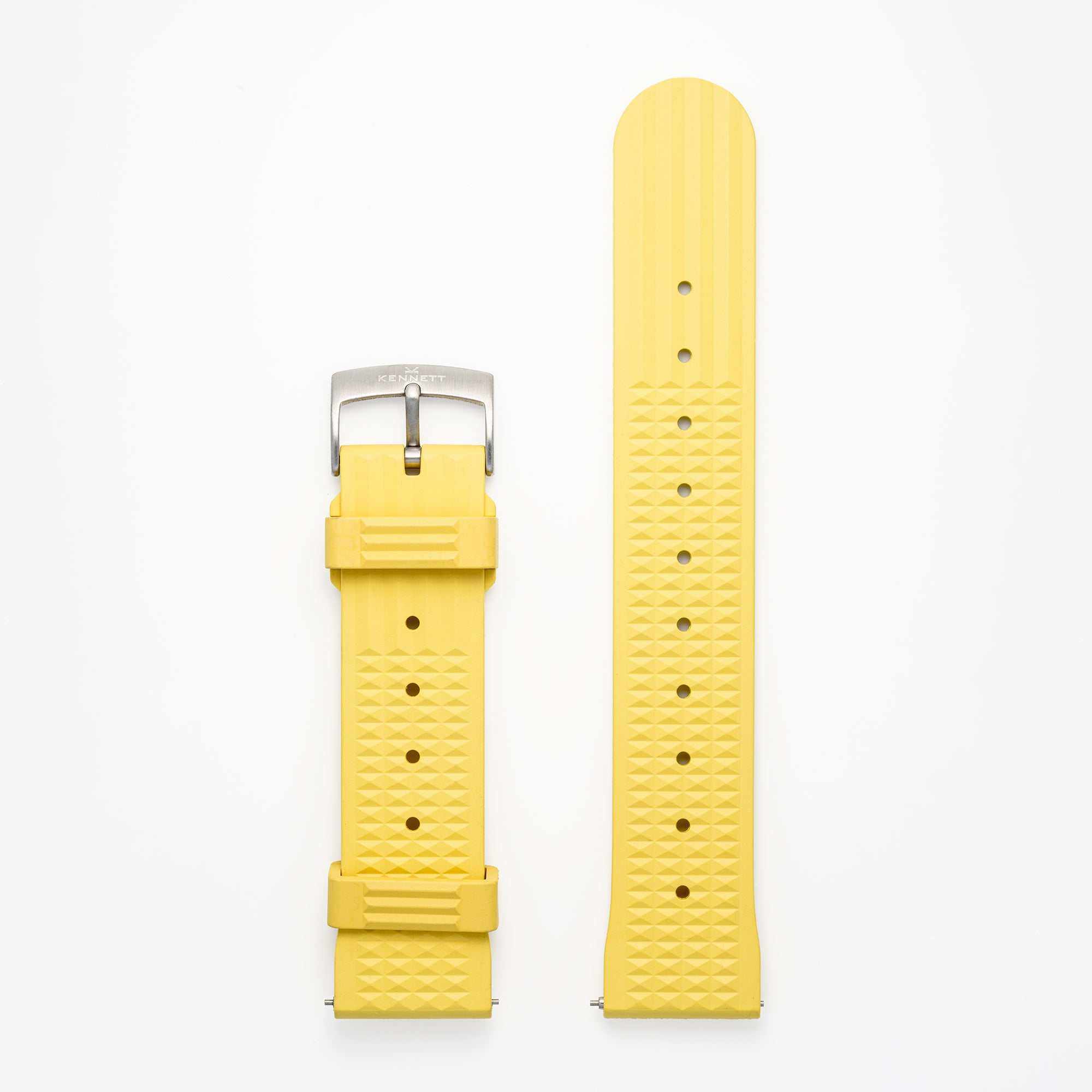 Kennett FKM Rubber Watch Strap with Stainless Steel Buckle - 22mm Waffle Texture Watch strapKennett Great Britain