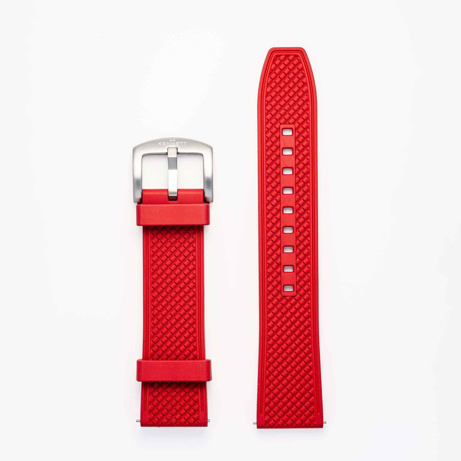 Kennett textured FKM Rubber Watch Strap with Stainless Steel Buckle - 22mm Watch strapKennett Great Britain