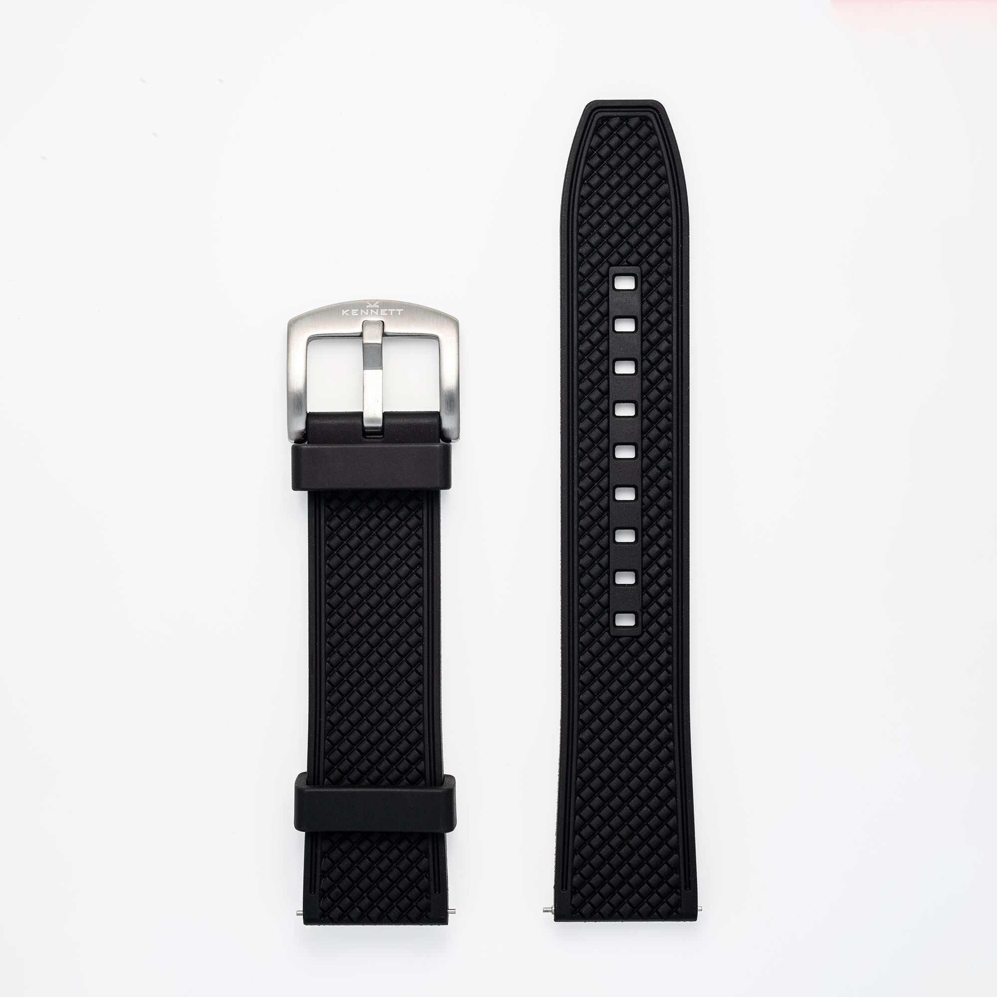 Kennett textured FKM Rubber Watch Strap with Stainless Steel Buckle - 22mm Watch strapKennett Great Britain