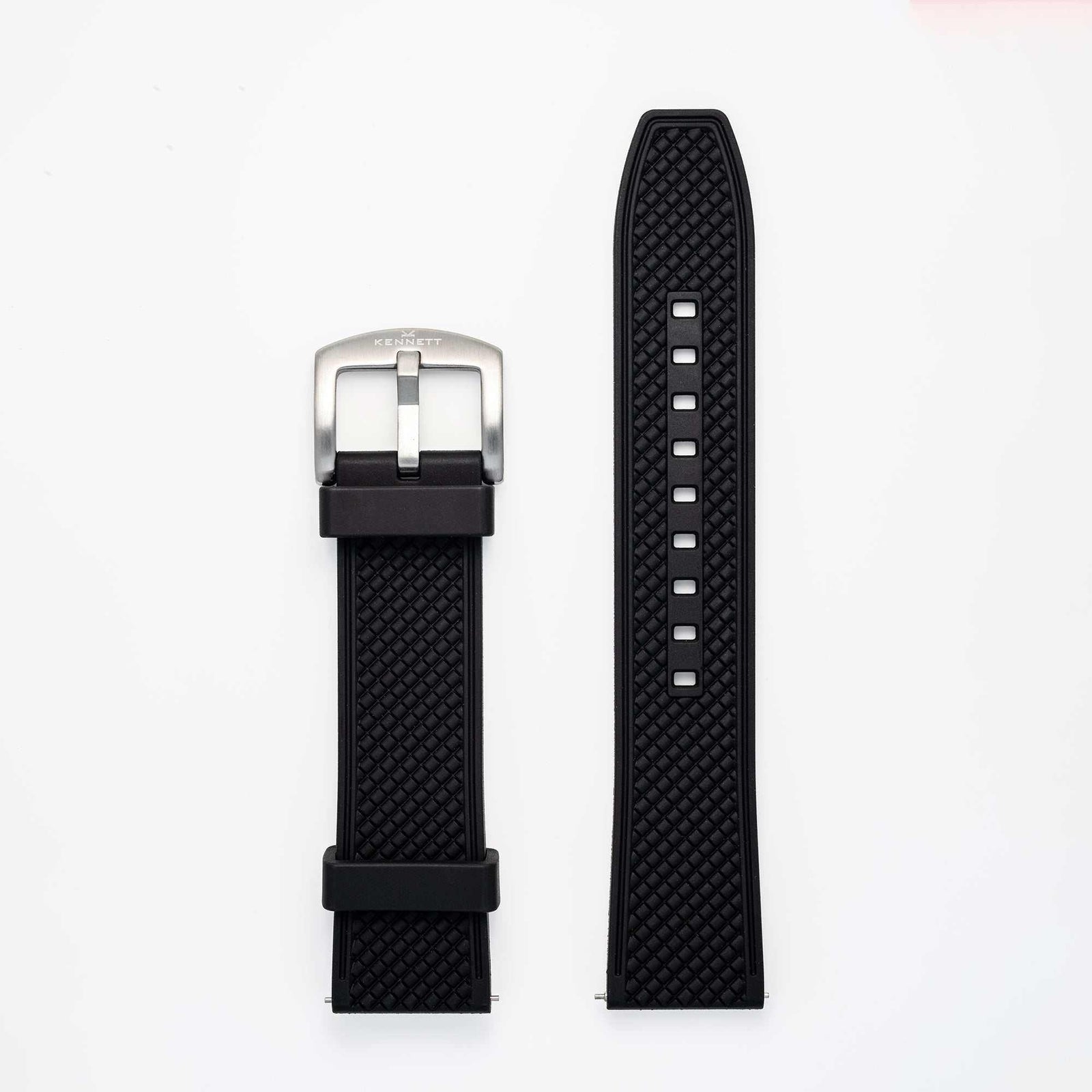 Kennett textured FKM Rubber Watch Strap with Stainless Steel Buckle - 22mm Watch strapKennett Great Britain
