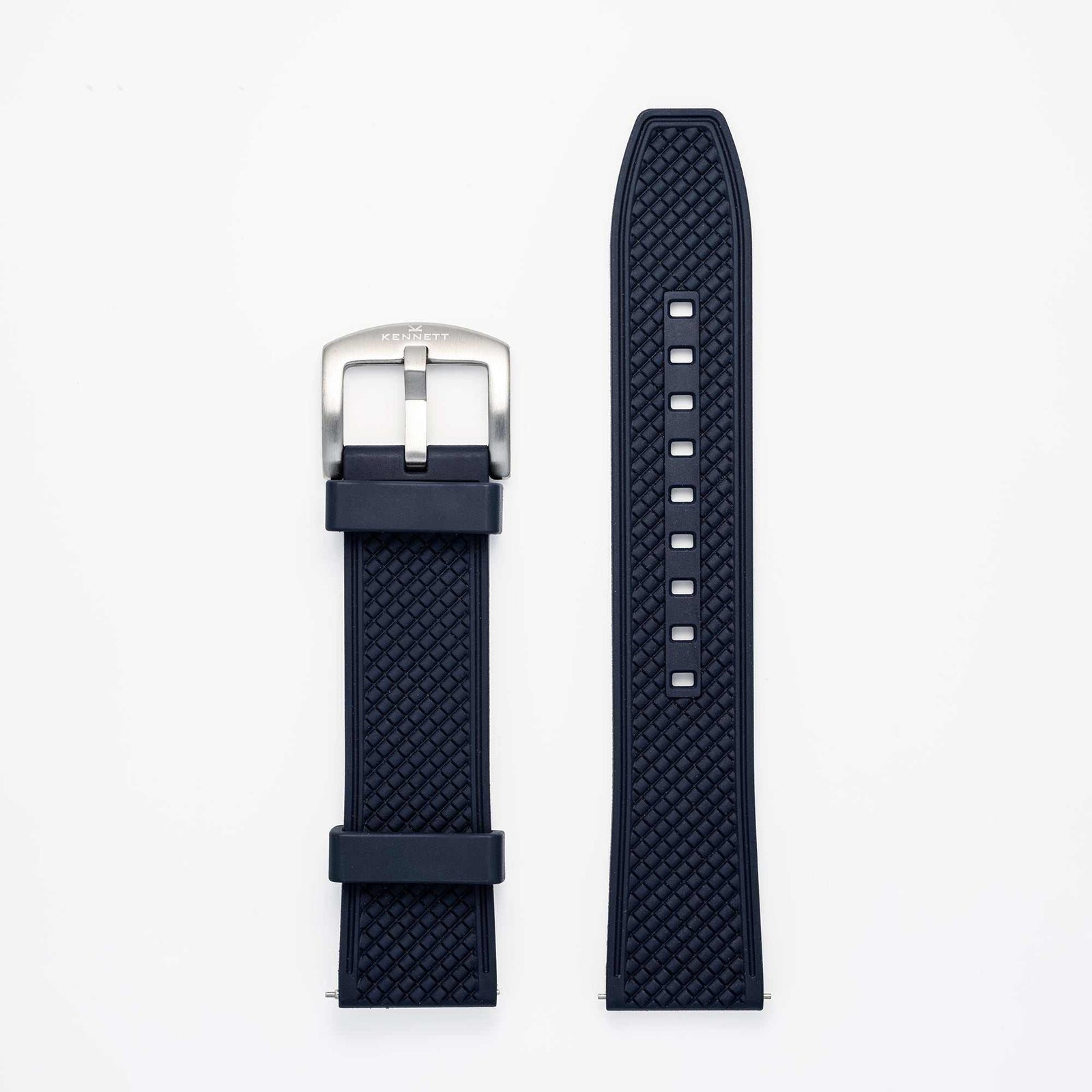 Kennett textured FKM Rubber Watch Strap with Stainless Steel Buckle - 22mm Watch strapKennett Great Britain