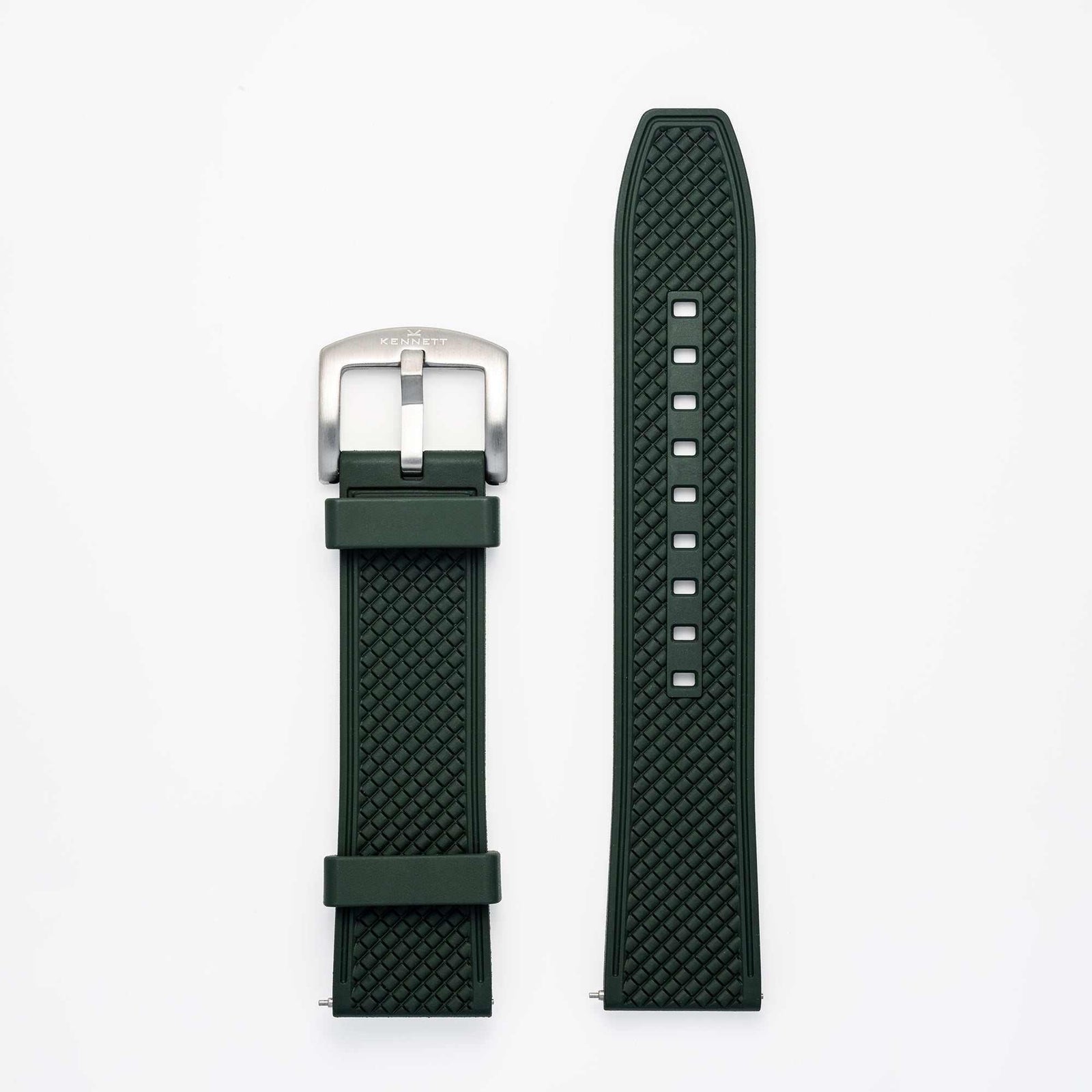 Kennett textured FKM Rubber Watch Strap with Stainless Steel Buckle - 22mm Watch strapKennett Great Britain