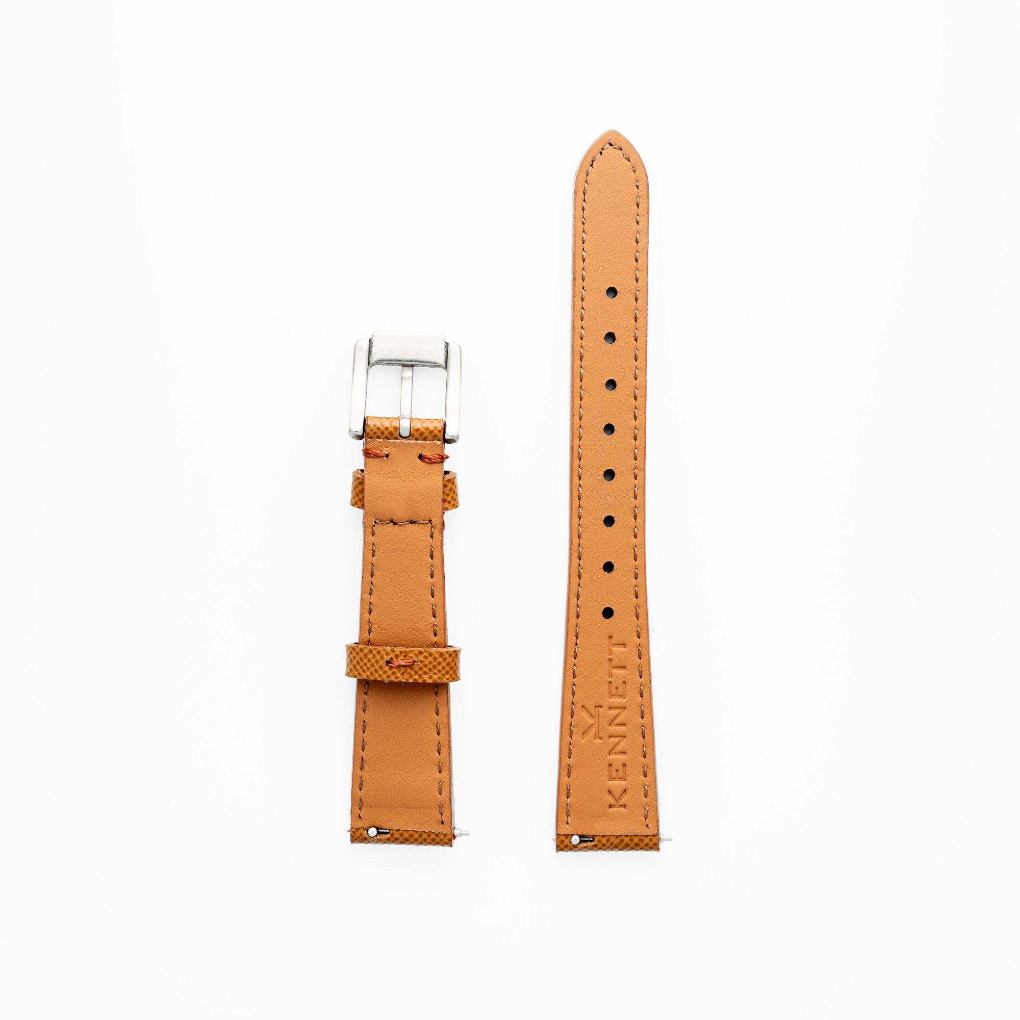 Kennett logo embossed on Saffiano Leather Watch Strap